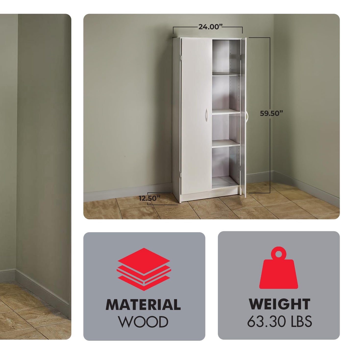 ClosetMaid Pantry Cabinet – White