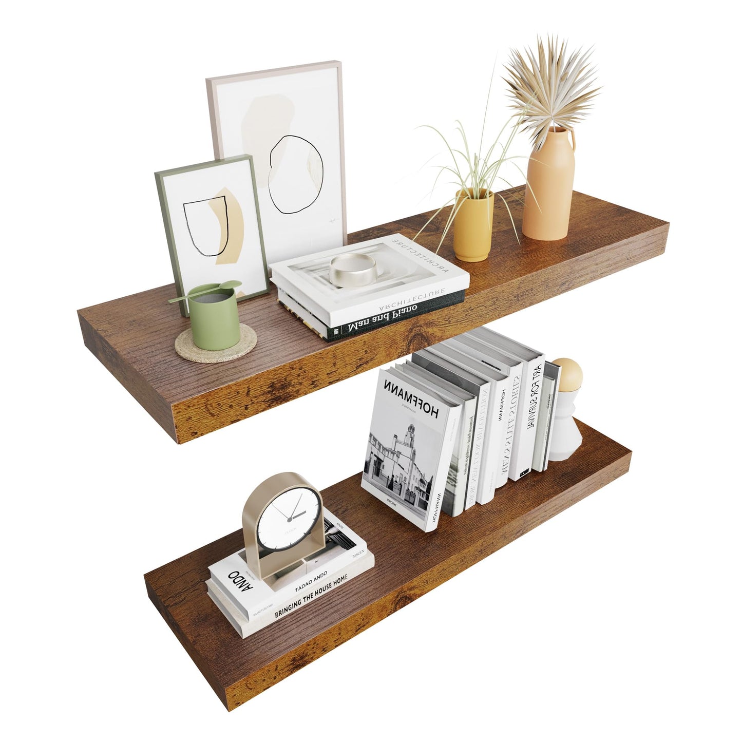 Colima 36" Brown Floating Shelves, 3-Pack
