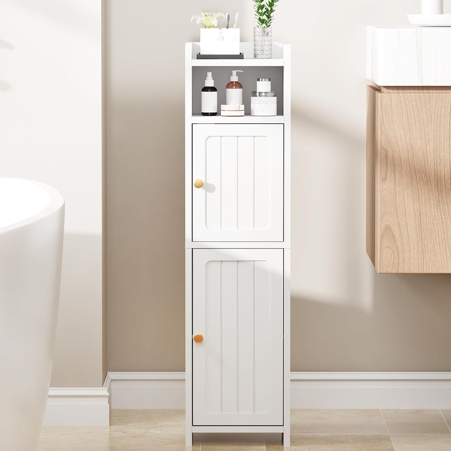BEWISHOME Bathroom Cabinet – White