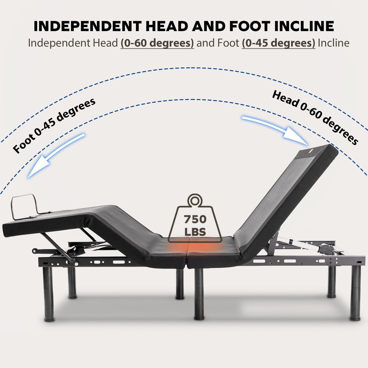 EGOHOME Split King Adjustable Bed