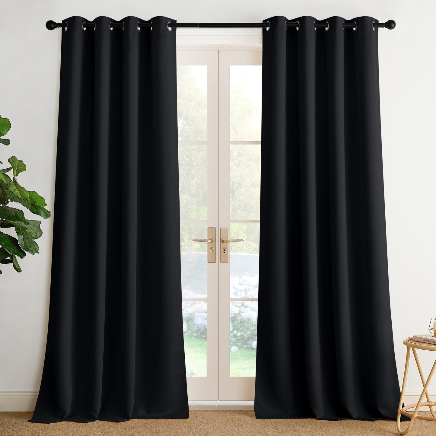 NICETOWN Blackout Curtains – 2 Panels, Grey, 63"