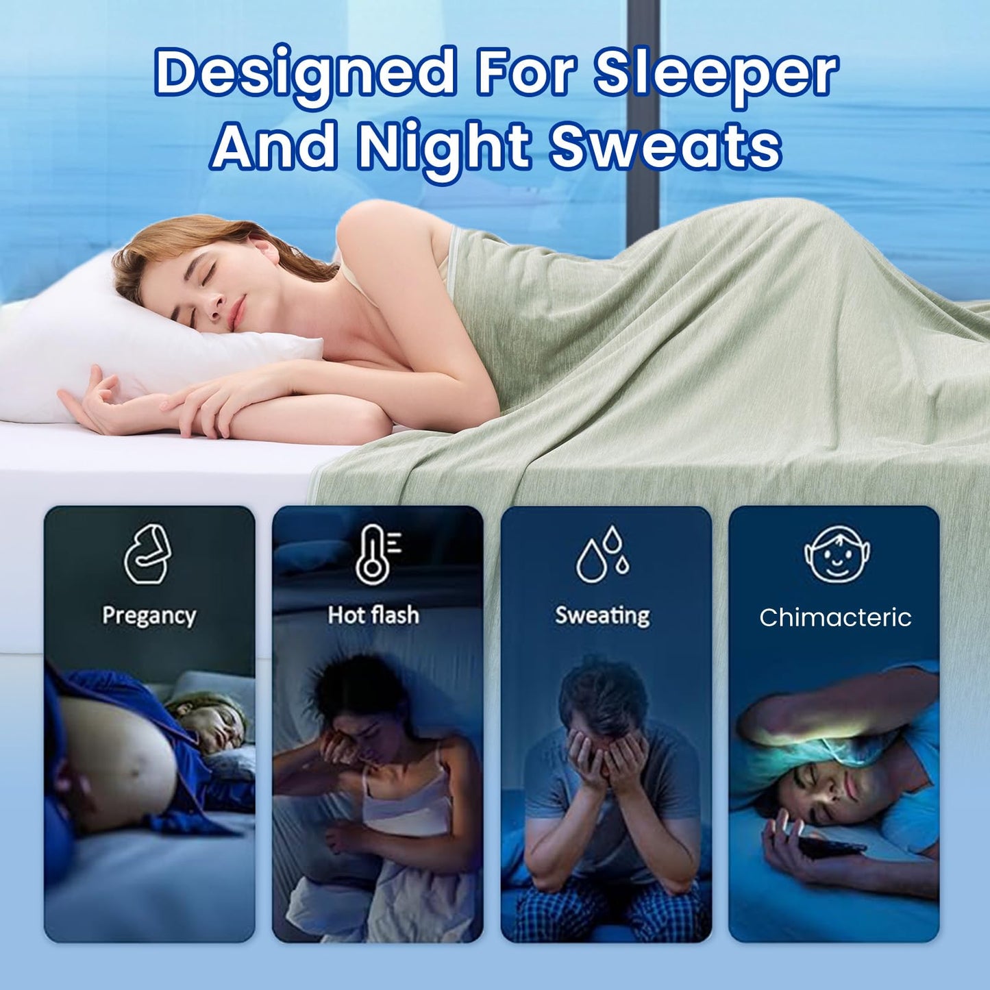 Topcee Cooling Blanket – Queen, 90"x90"