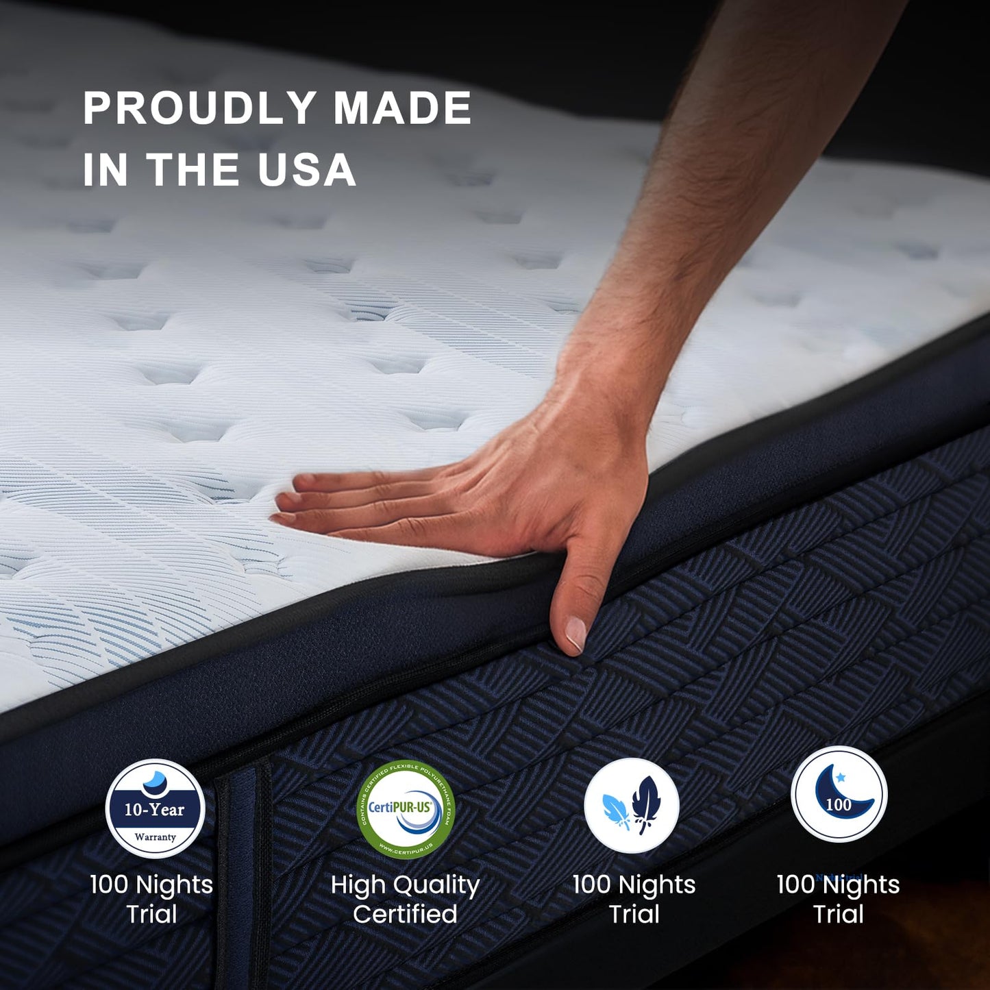 Twin 12" Gel Memory Foam Hybrid Mattress