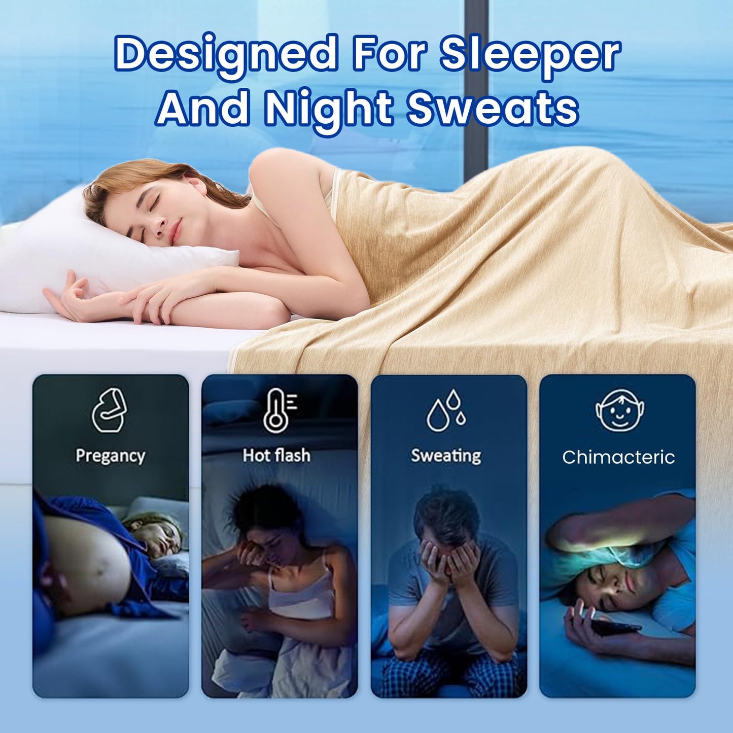 Topcee Cooling Blanket – Queen, 90"x90"