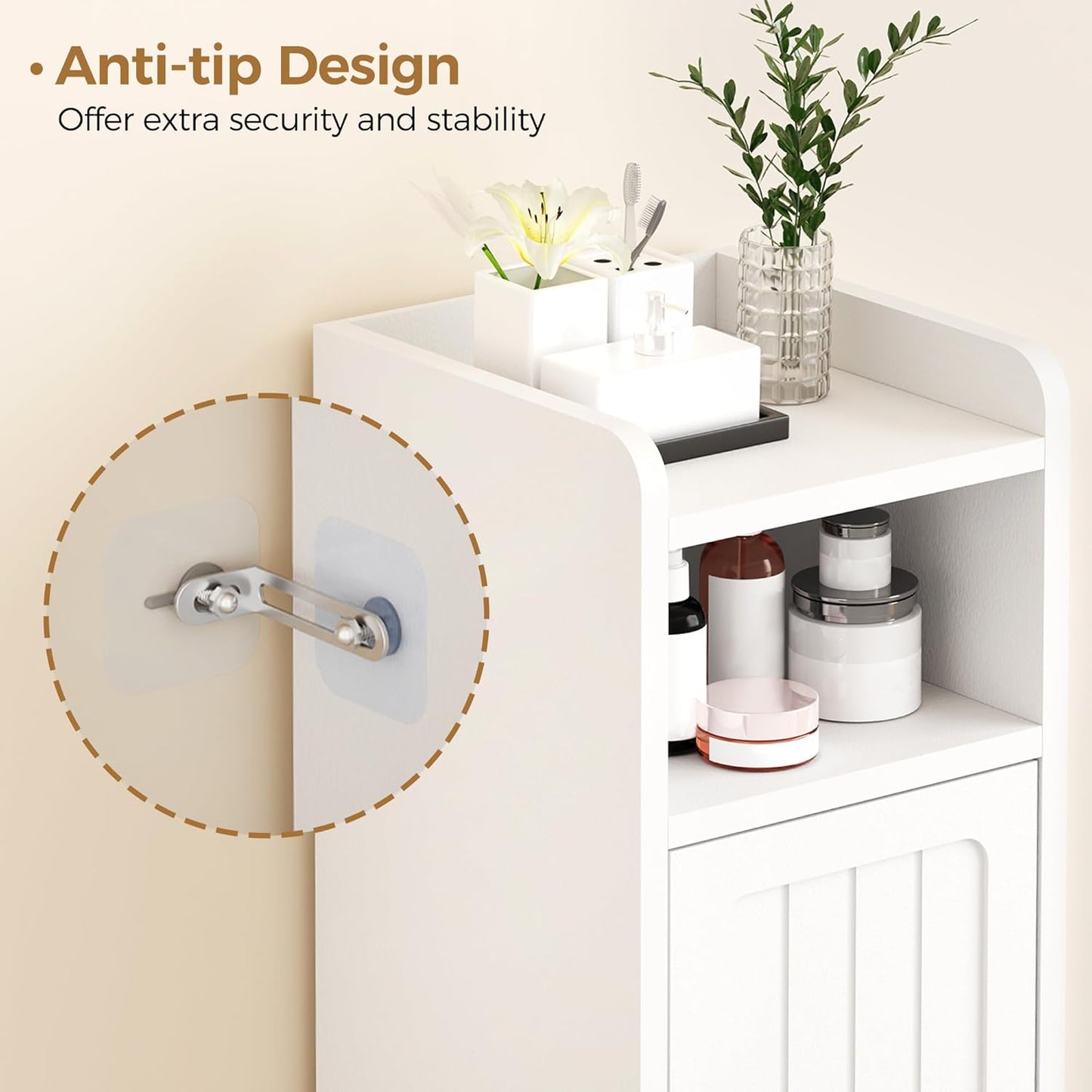 BEWISHOME Bathroom Cabinet – White