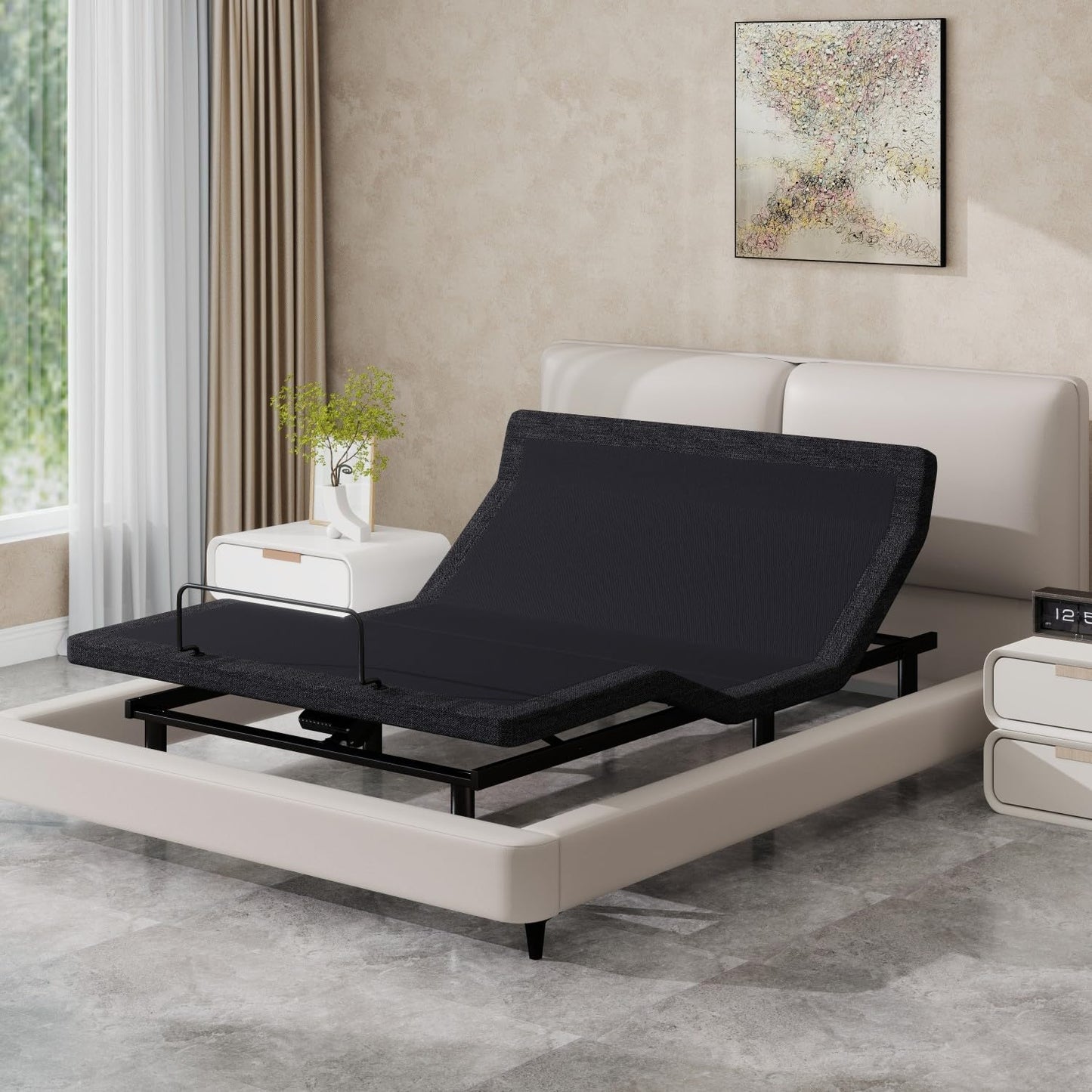 Vipbear Queen Adjustable Bed with 12" Mattress