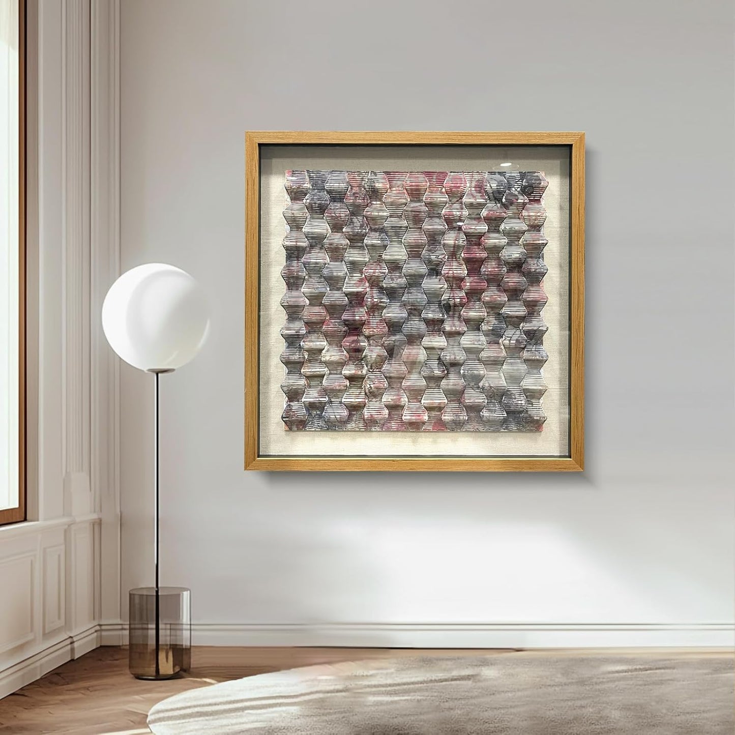 BrightA Polymer Strip Collage Painting 39.4"x59"