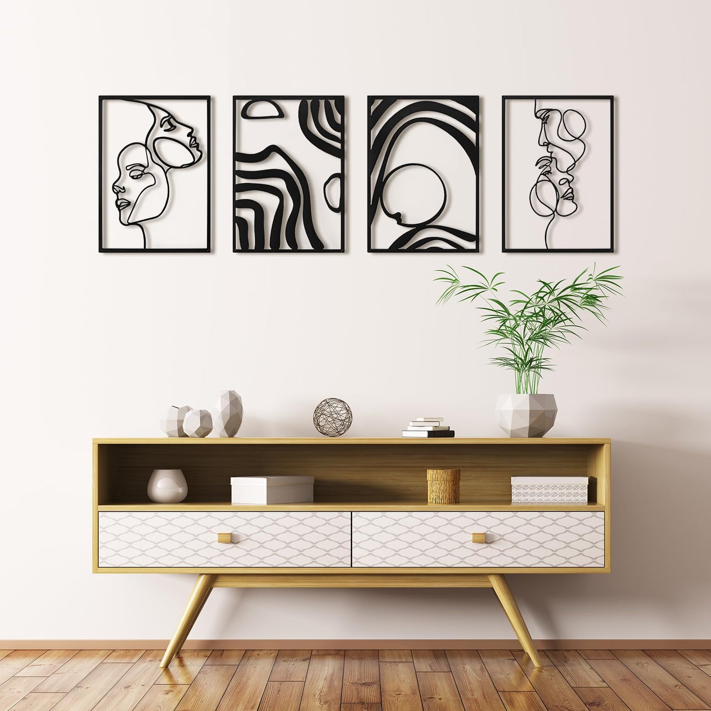 Art3d Metal Wall Art Set of 4