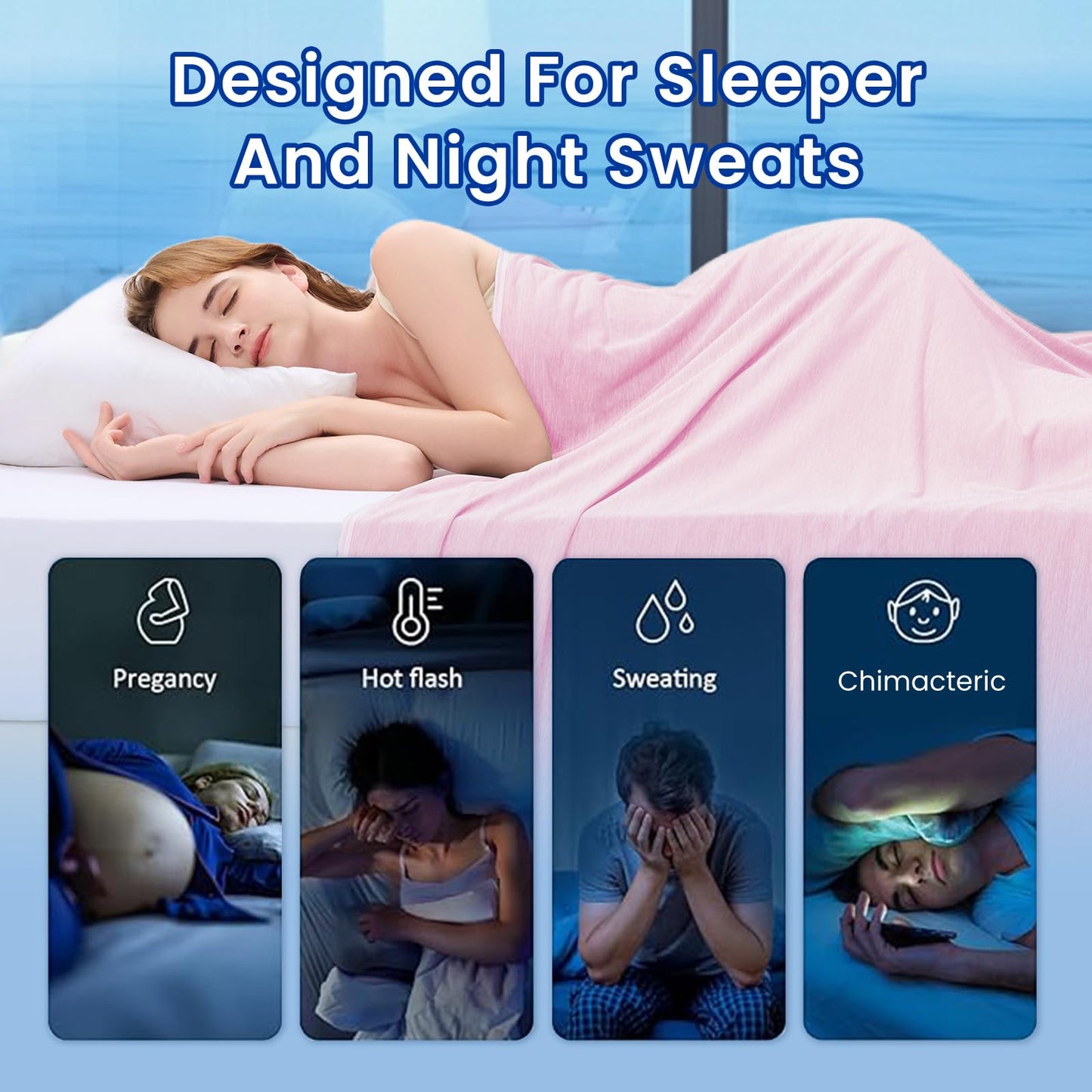 Topcee Cooling Blanket – Queen, 90"x90"