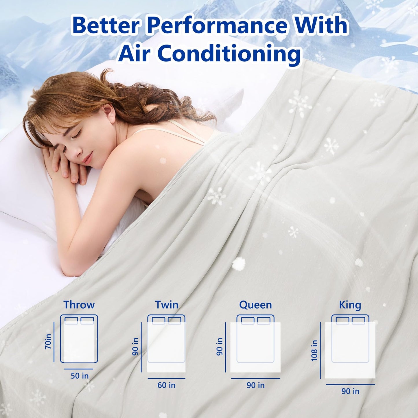Topcee Cooling Blanket – Queen, 90"x90"