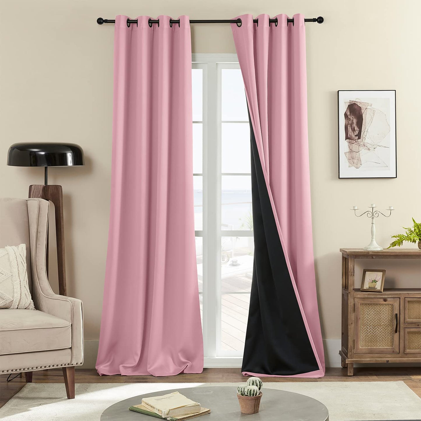 Rutterllow Blackout Curtains – 2 Panels, Dark Grey