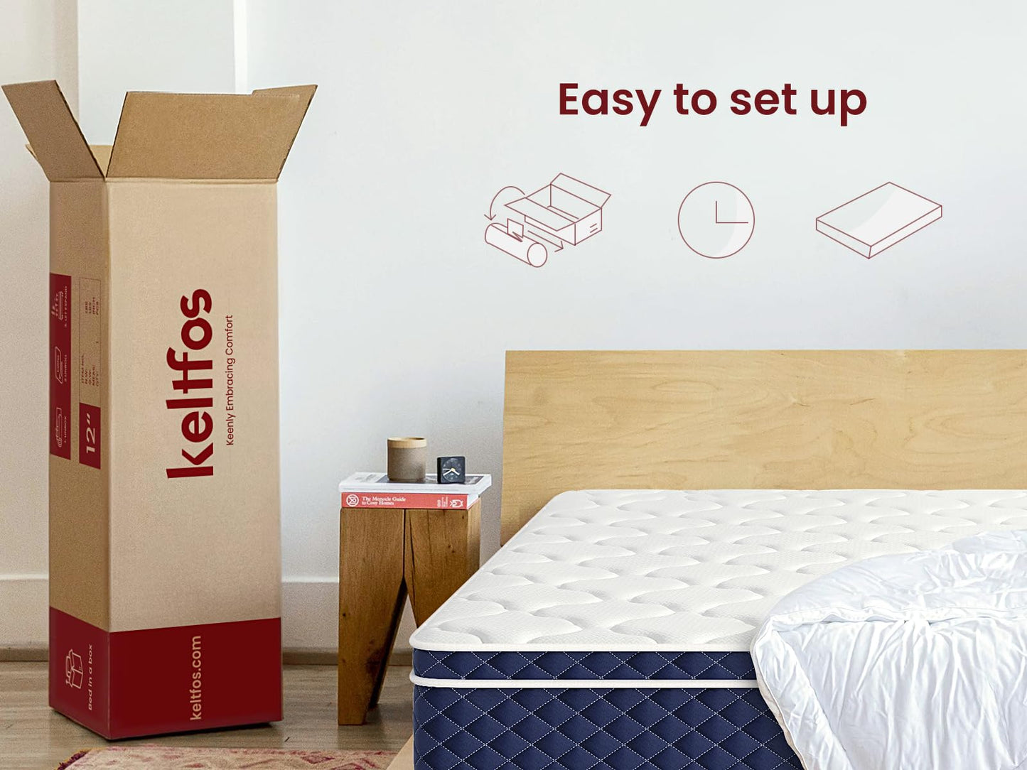 Twin 12" Gel Memory Foam Hybrid Mattress
