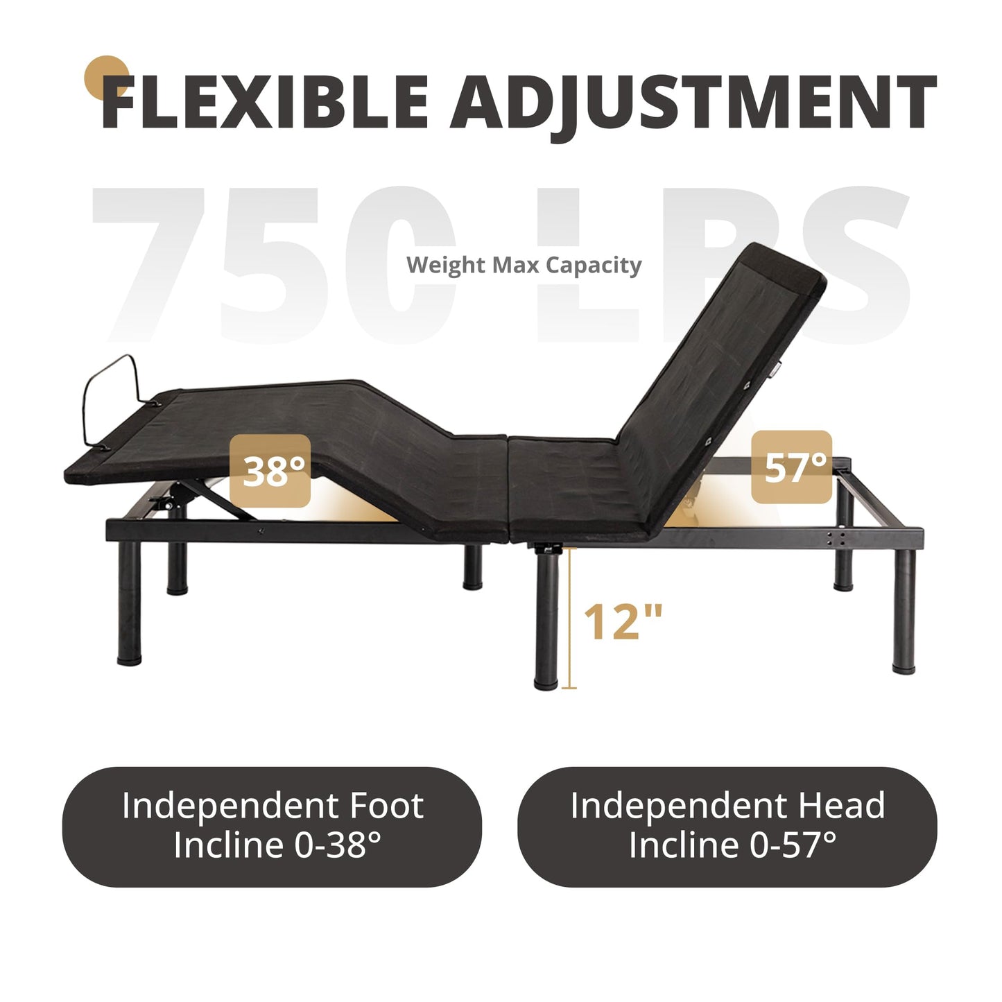 Split King Adjustable Bed with Mattress