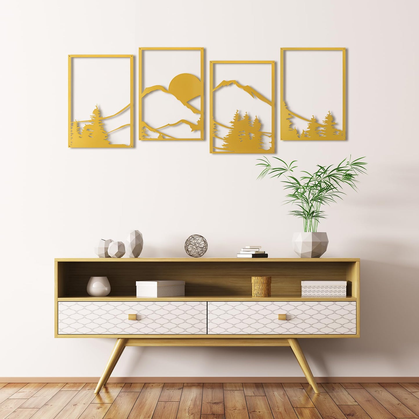Art3d Metal Wall Art Set of 4