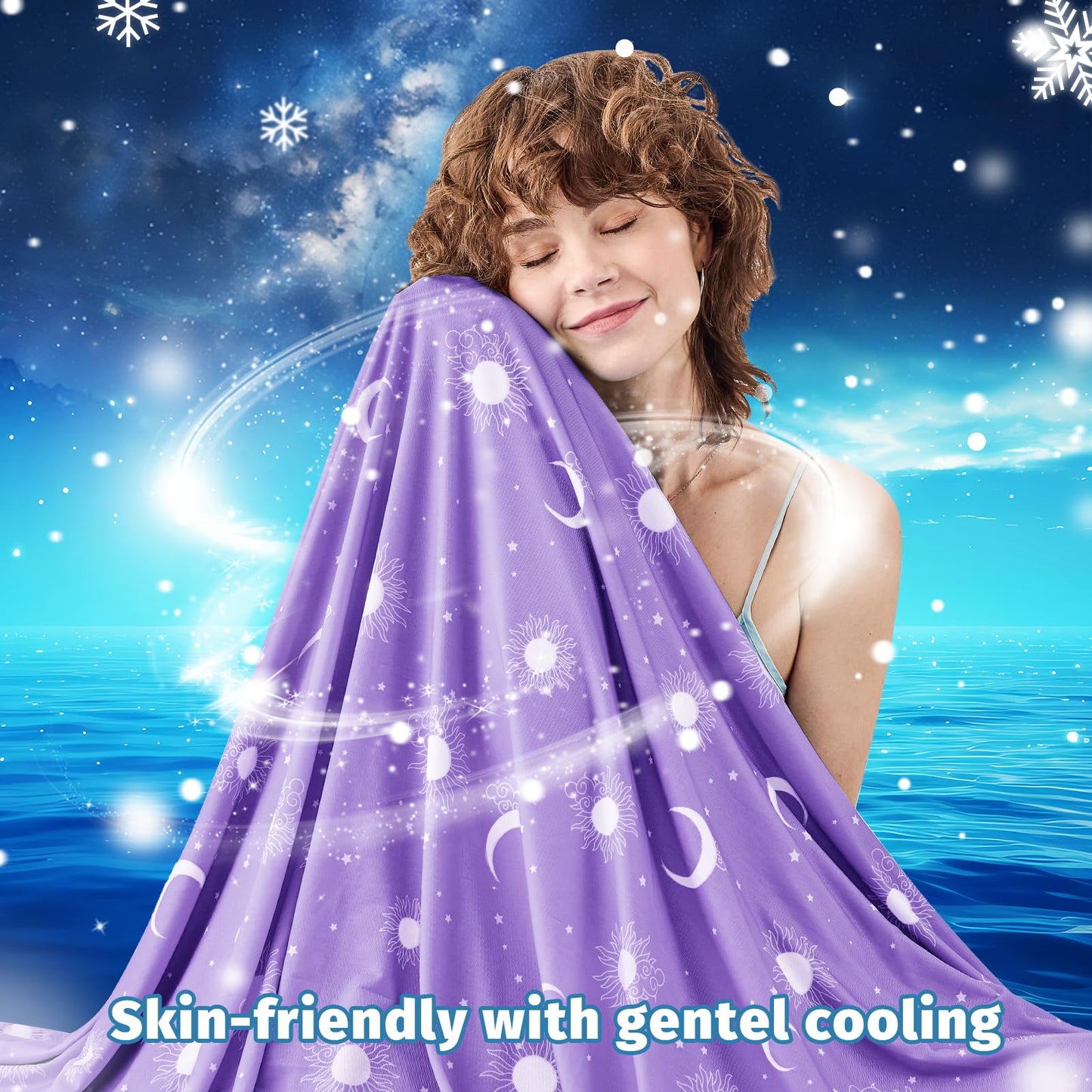 inhand Cooling Blanket – Queen, Dark Grey-Sky