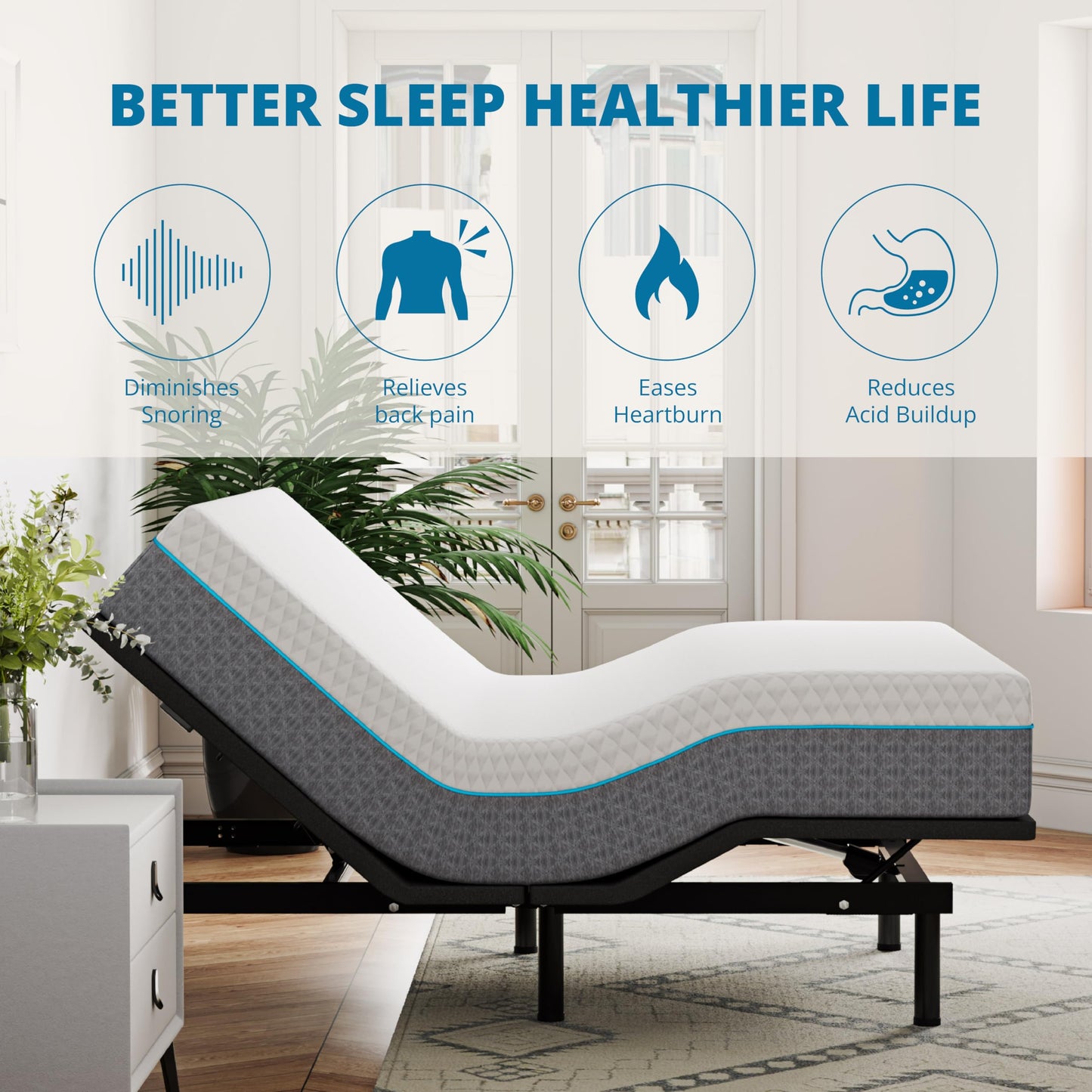 Split King Adjustable Bed with Mattress
