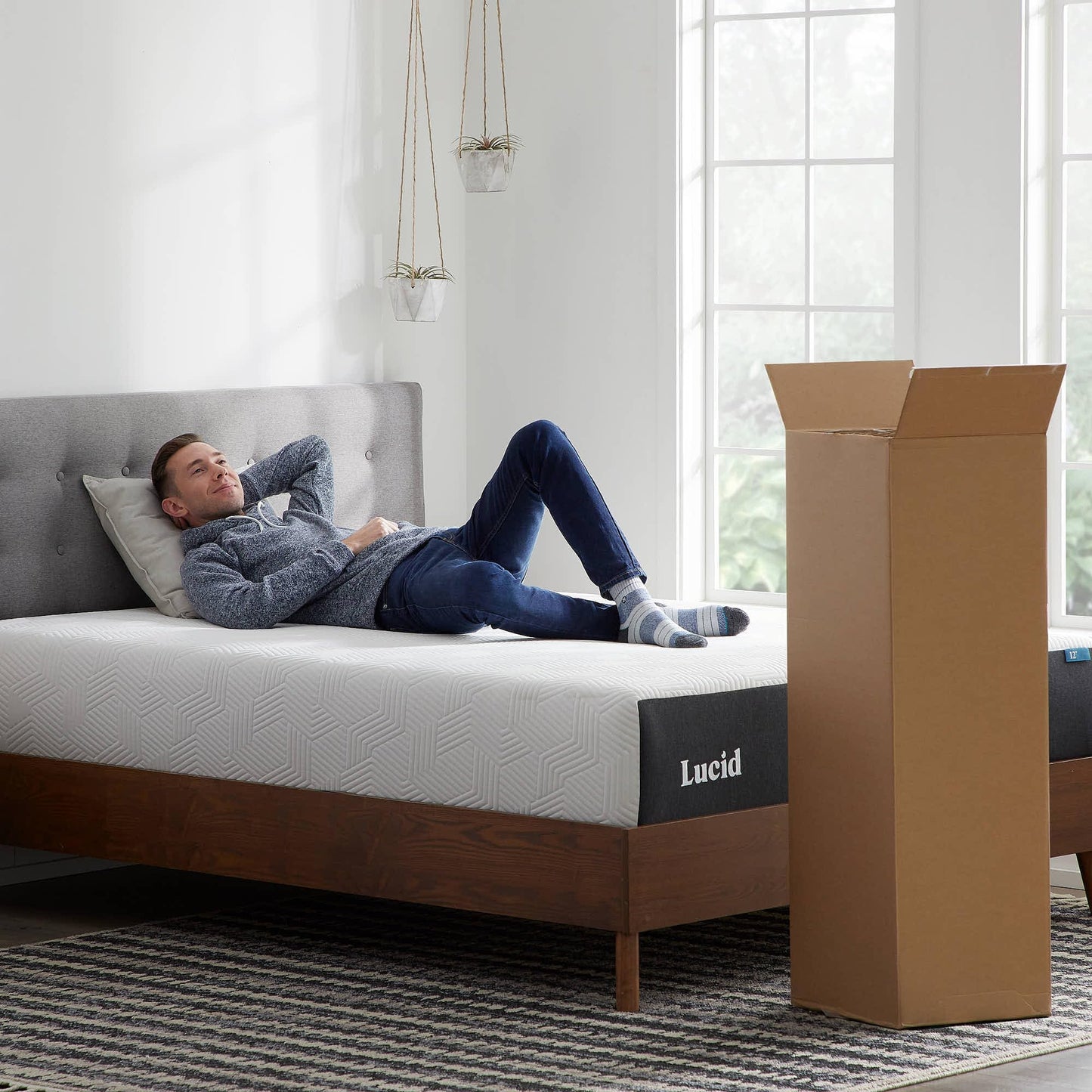 LUCID 12" Twin Memory Foam Mattress