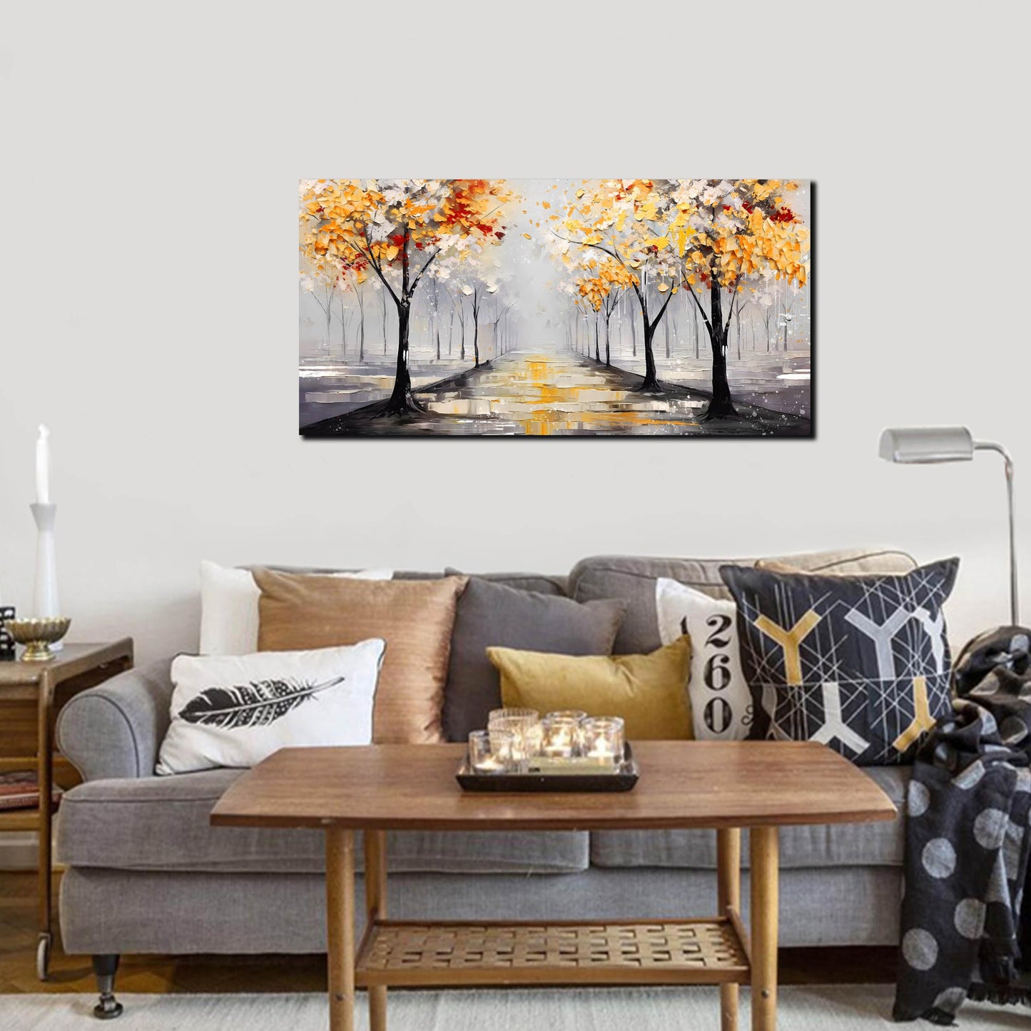 Ginkgo Tree Canvas Wall Art 48"x24"
