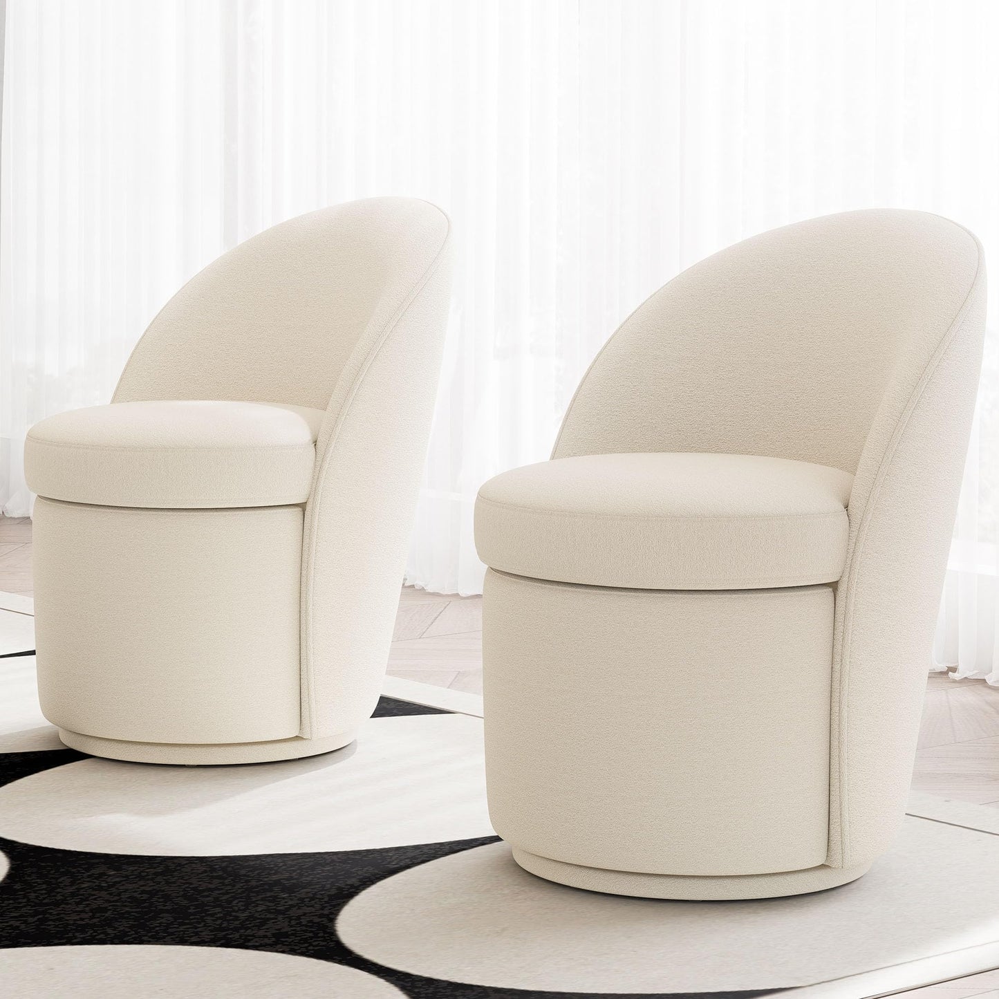 YOUTASTE Swivel Vanity Benches Set of 4