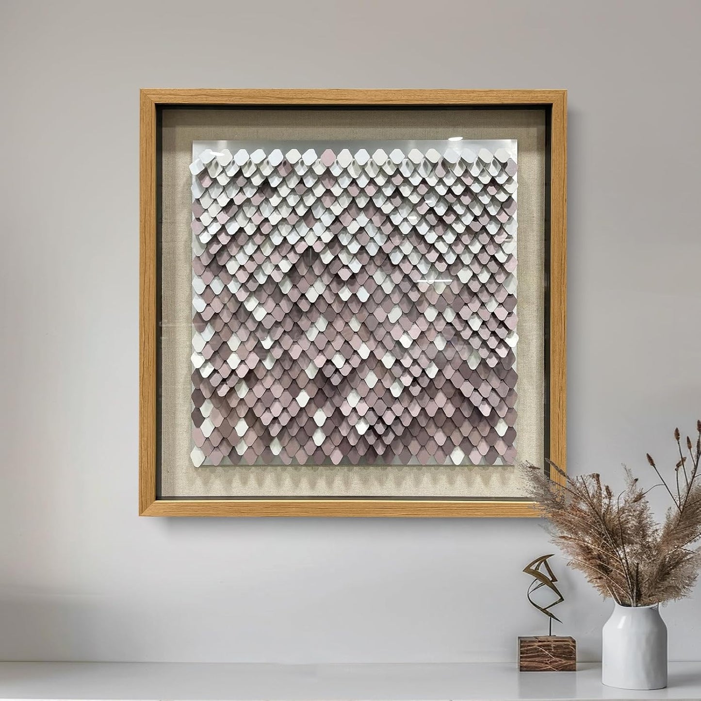 BrightA Polymer Strip Collage Painting 39.4"x59"