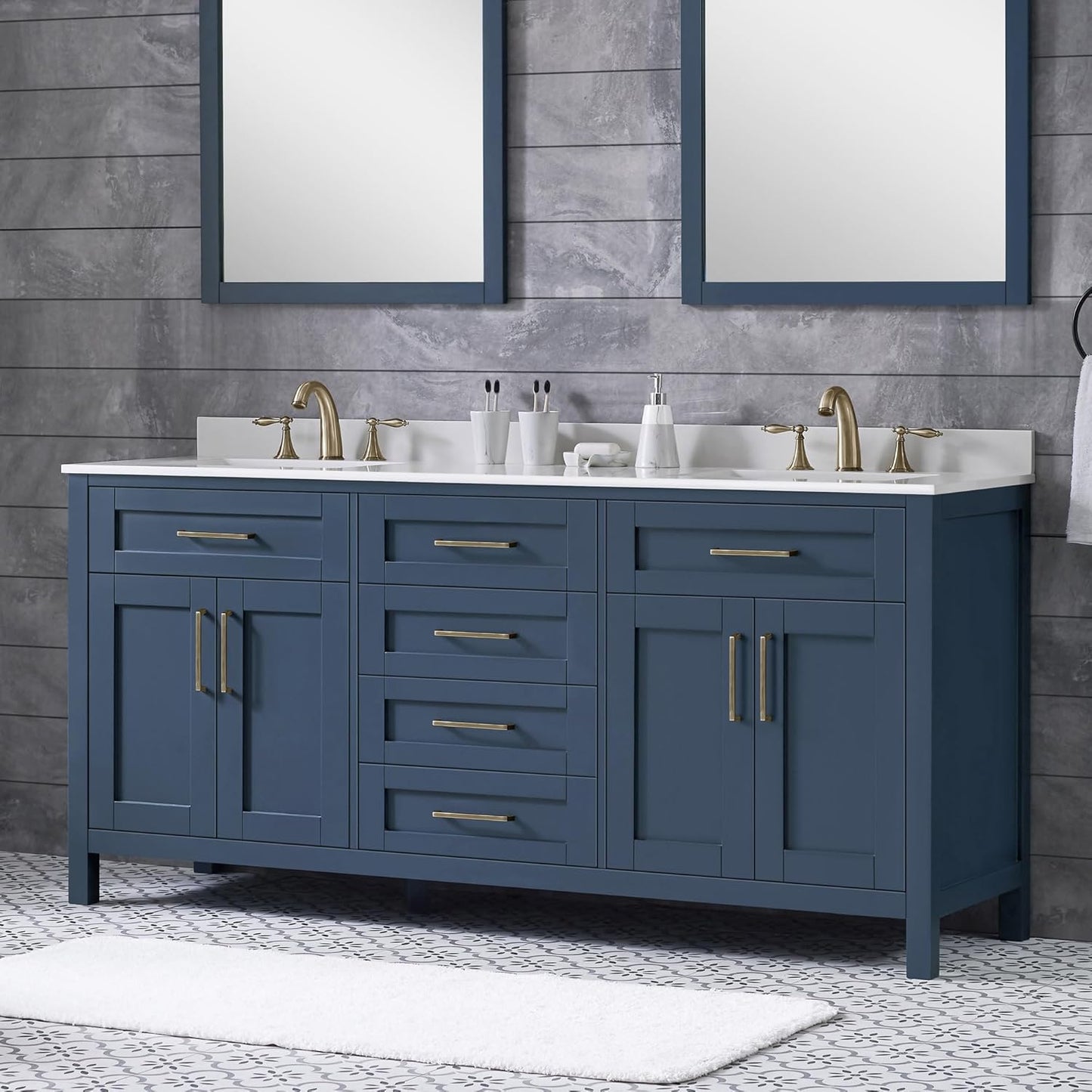 Tahoe 72" Double Vanity, Midnight Blue