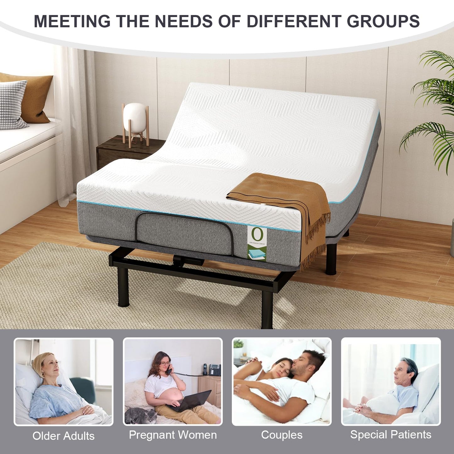 Vipbear Queen Adjustable Bed Frame