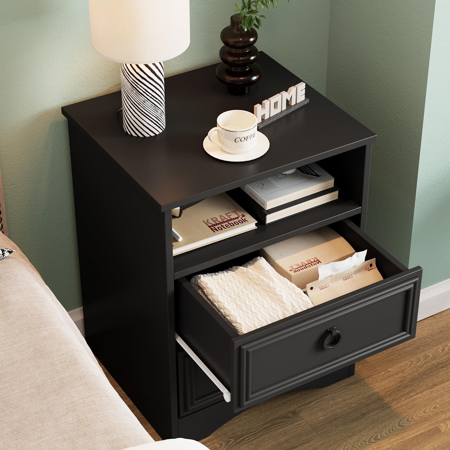 Nightstand Set of 2 – Gray