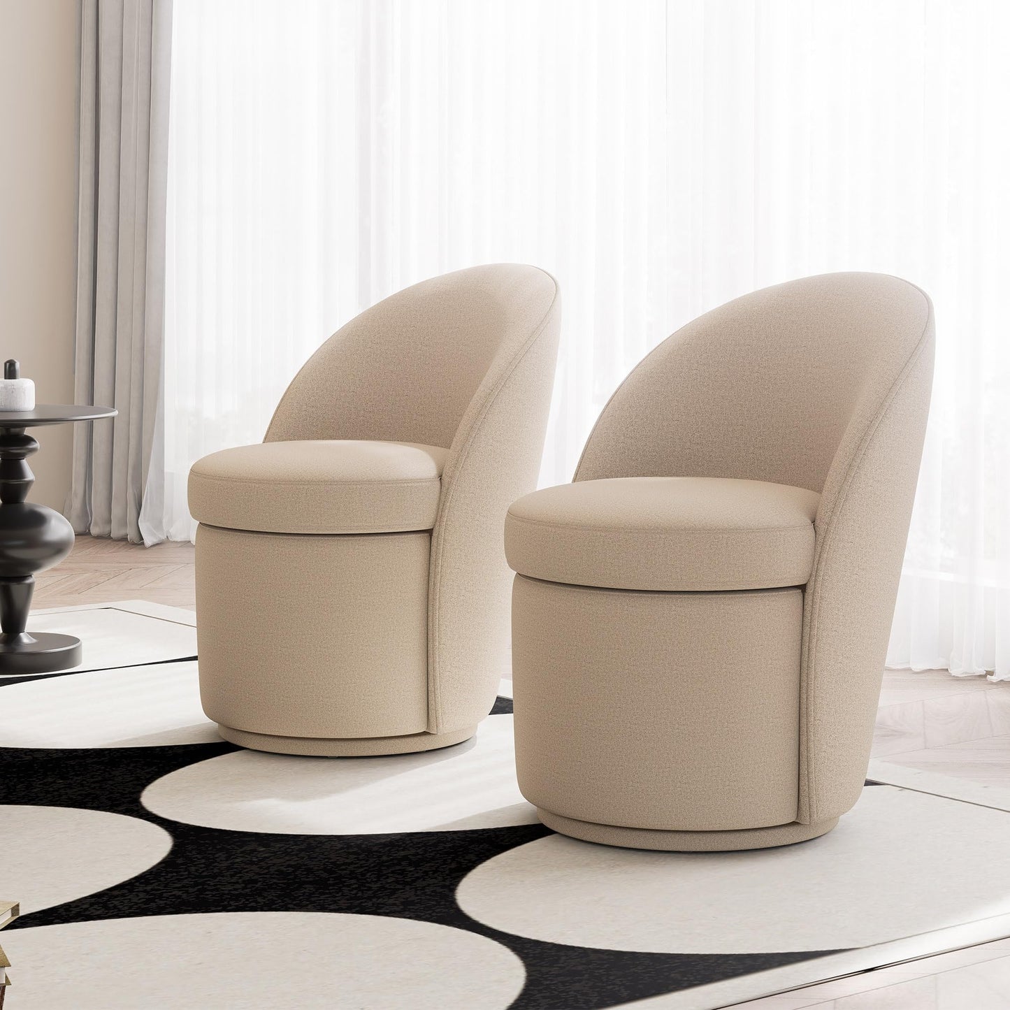 YOUTASTE Swivel Vanity Benches Set of 4