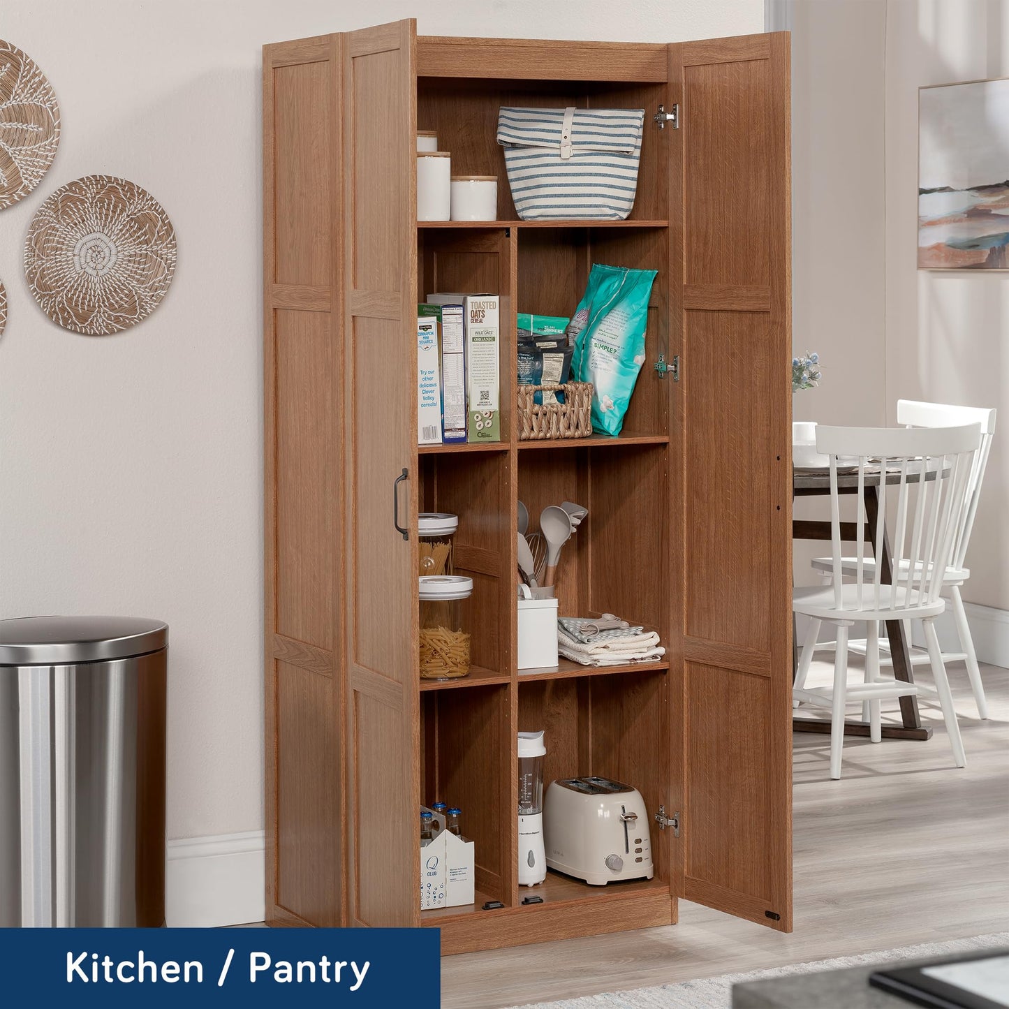Sauder Select Storage Cabinet/ Pantry cabinets, White finish
