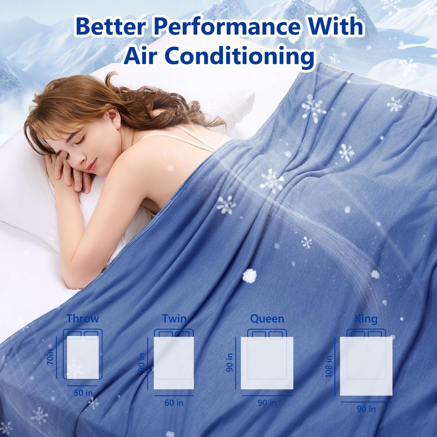 Topcee Cooling Blanket – Queen, 90"x90"
