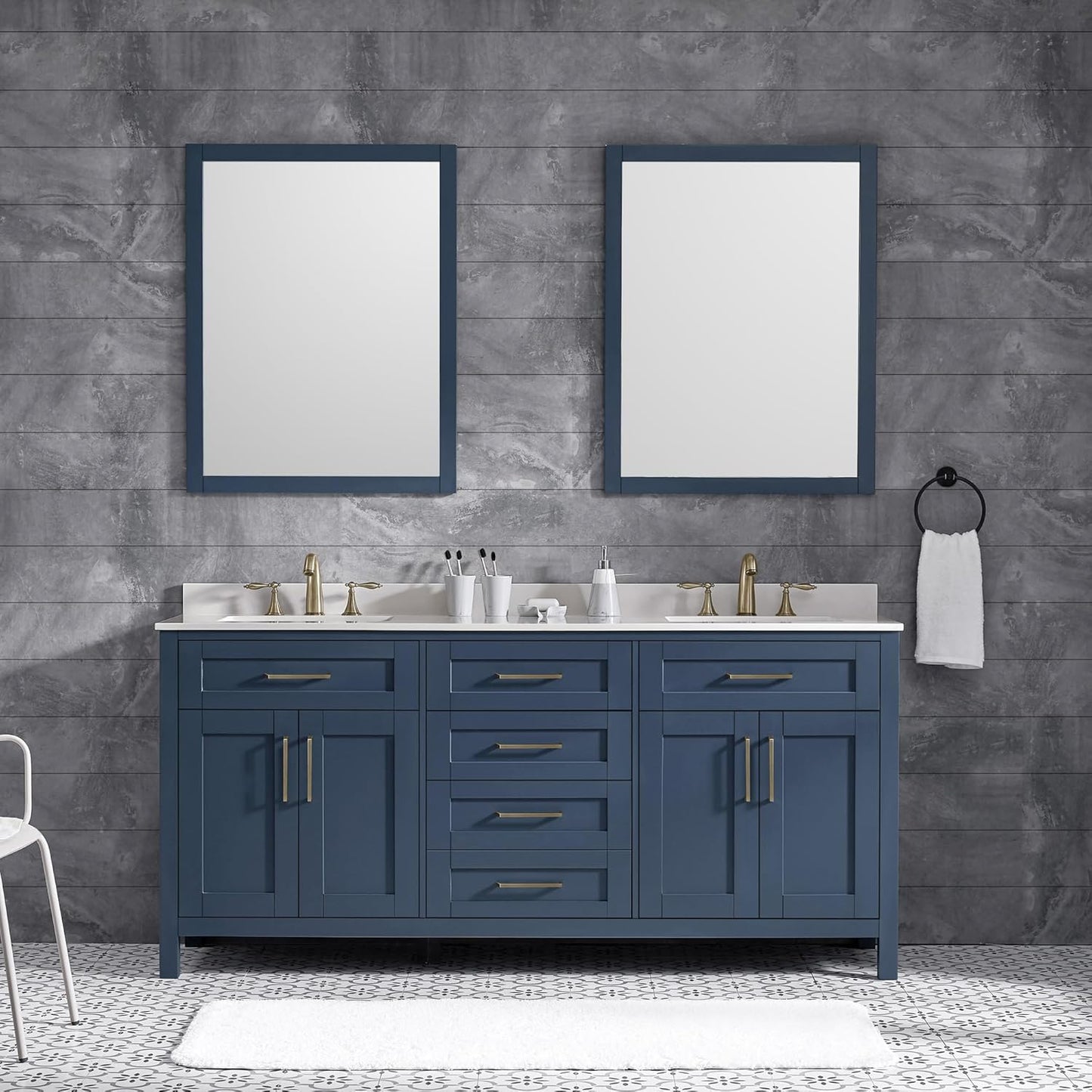 Tahoe 72" Double Vanity, Midnight Blue