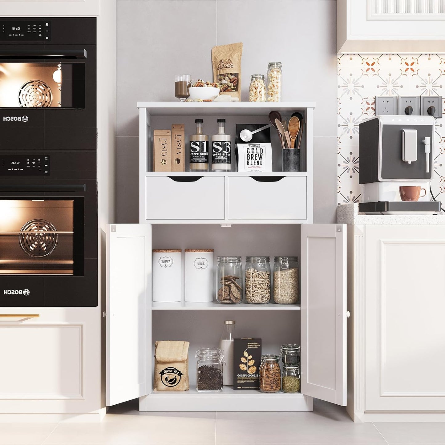 Shintenchi Floor Storage Cabinet – White