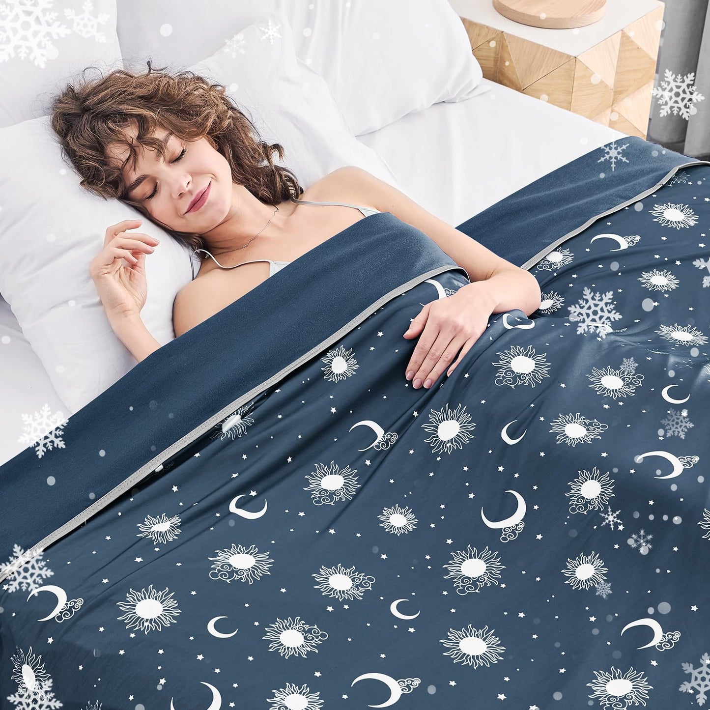 inhand Cooling Blanket – Queen, Dark Grey-Sky