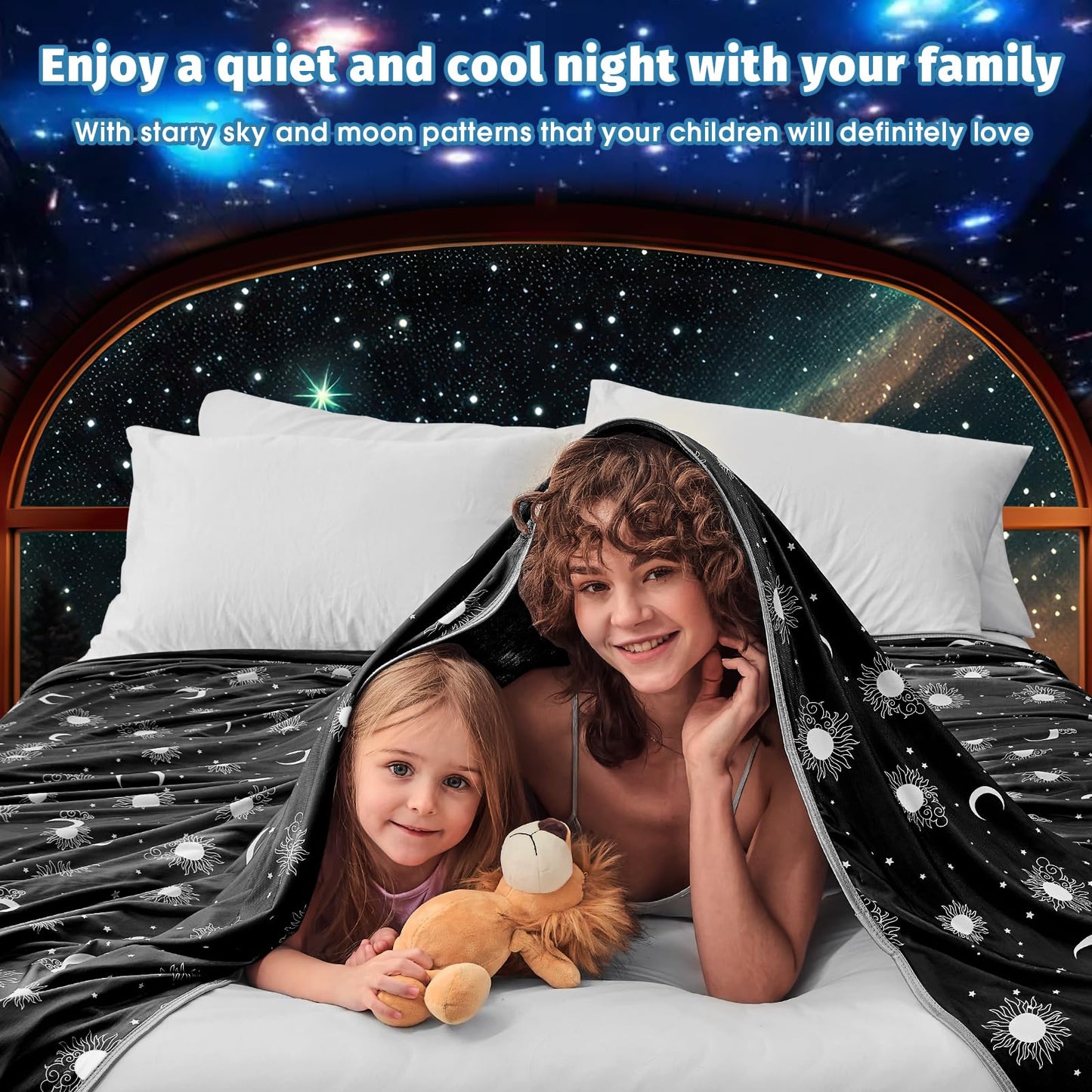 inhand Cooling Blanket – Queen, Dark Grey-Sky