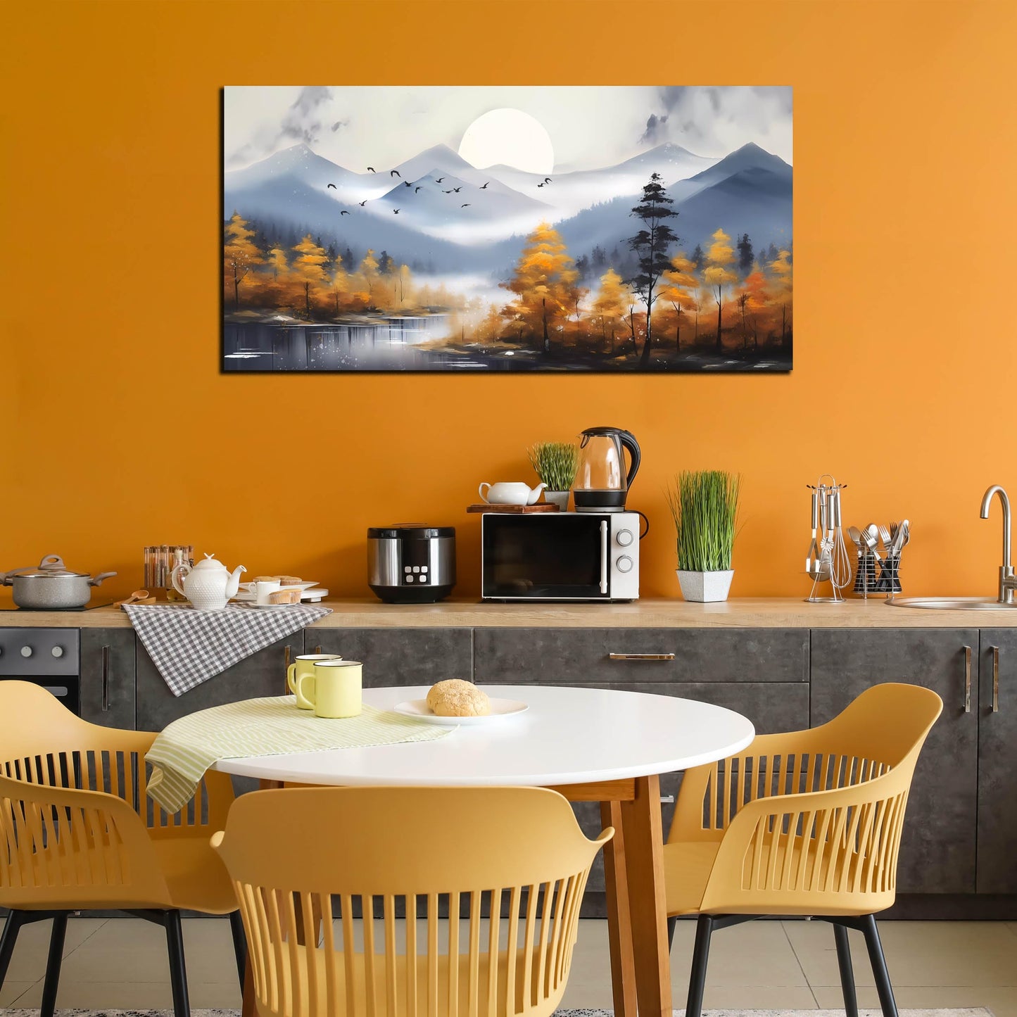 Ginkgo Tree Canvas Wall Art 48"x24"