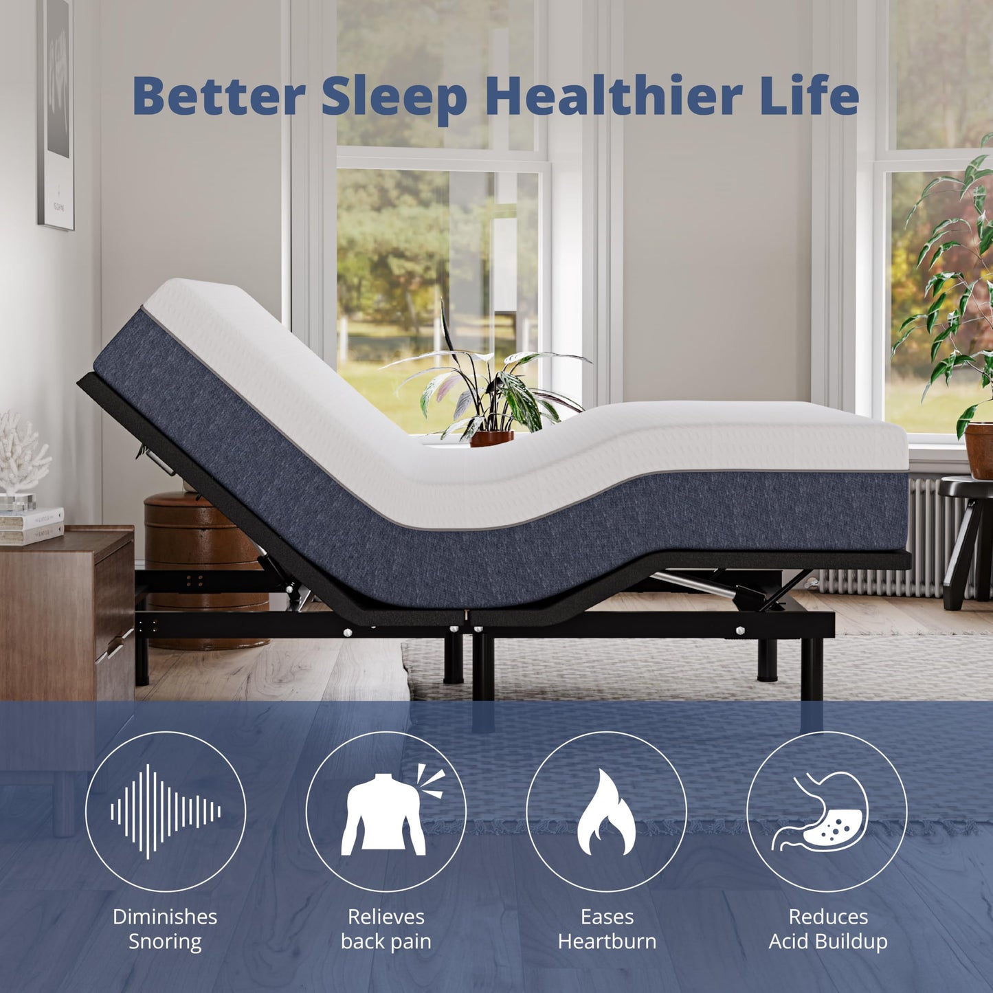Split King Adjustable Bed with Mattress