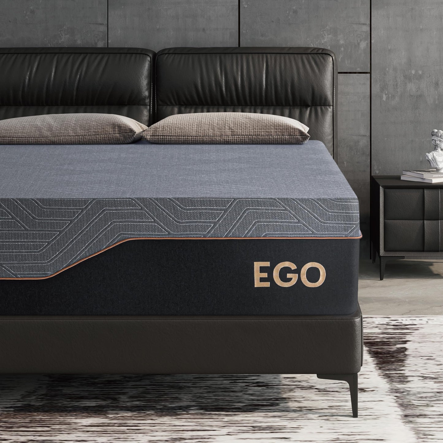 Firm Queen Memory Foam Mattress – 14", Black