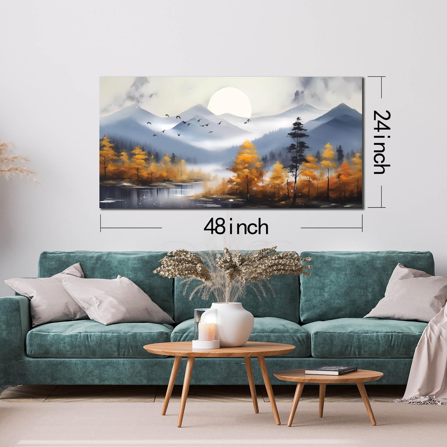 Ginkgo Tree Canvas Wall Art 48"x24"