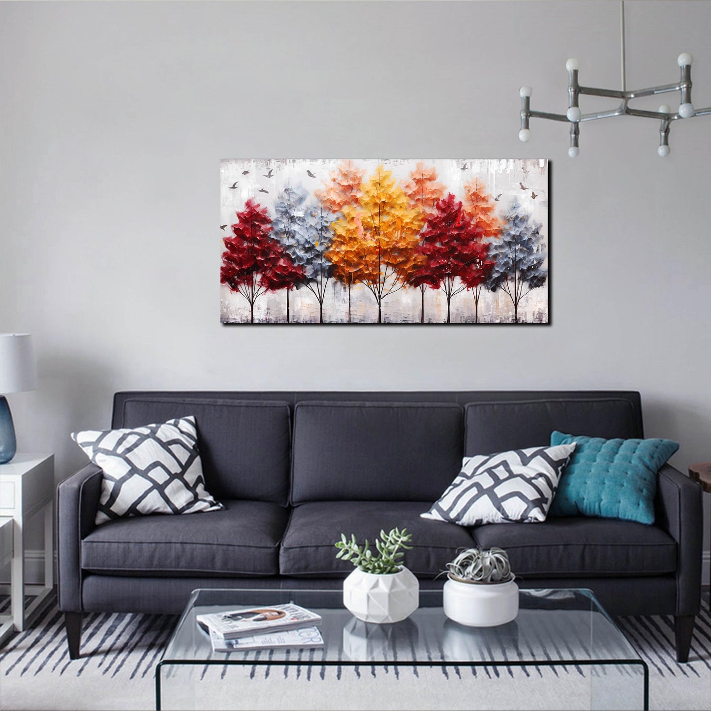 Ginkgo Tree Canvas Wall Art 48"x24"
