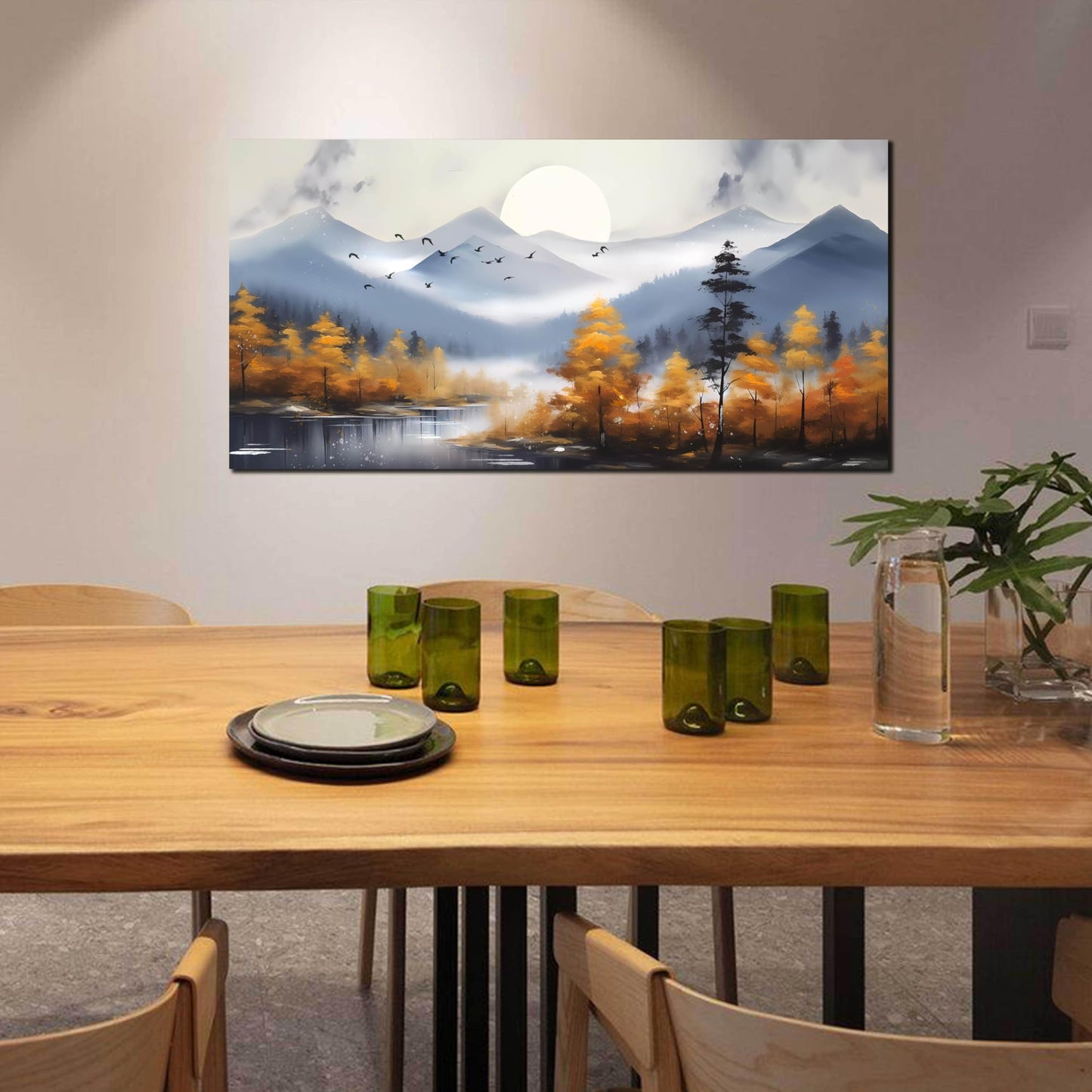 Ginkgo Tree Canvas Wall Art 48"x24"