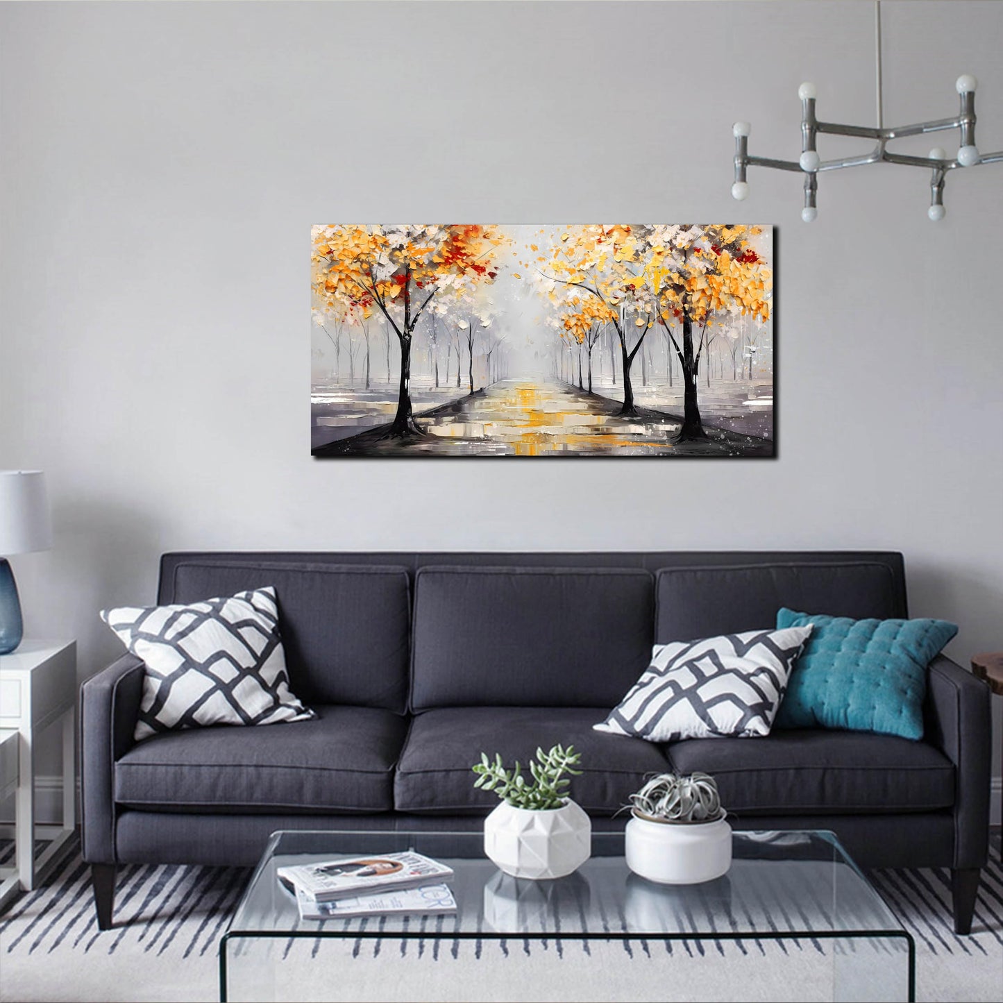 Ginkgo Tree Canvas Wall Art 48"x24"