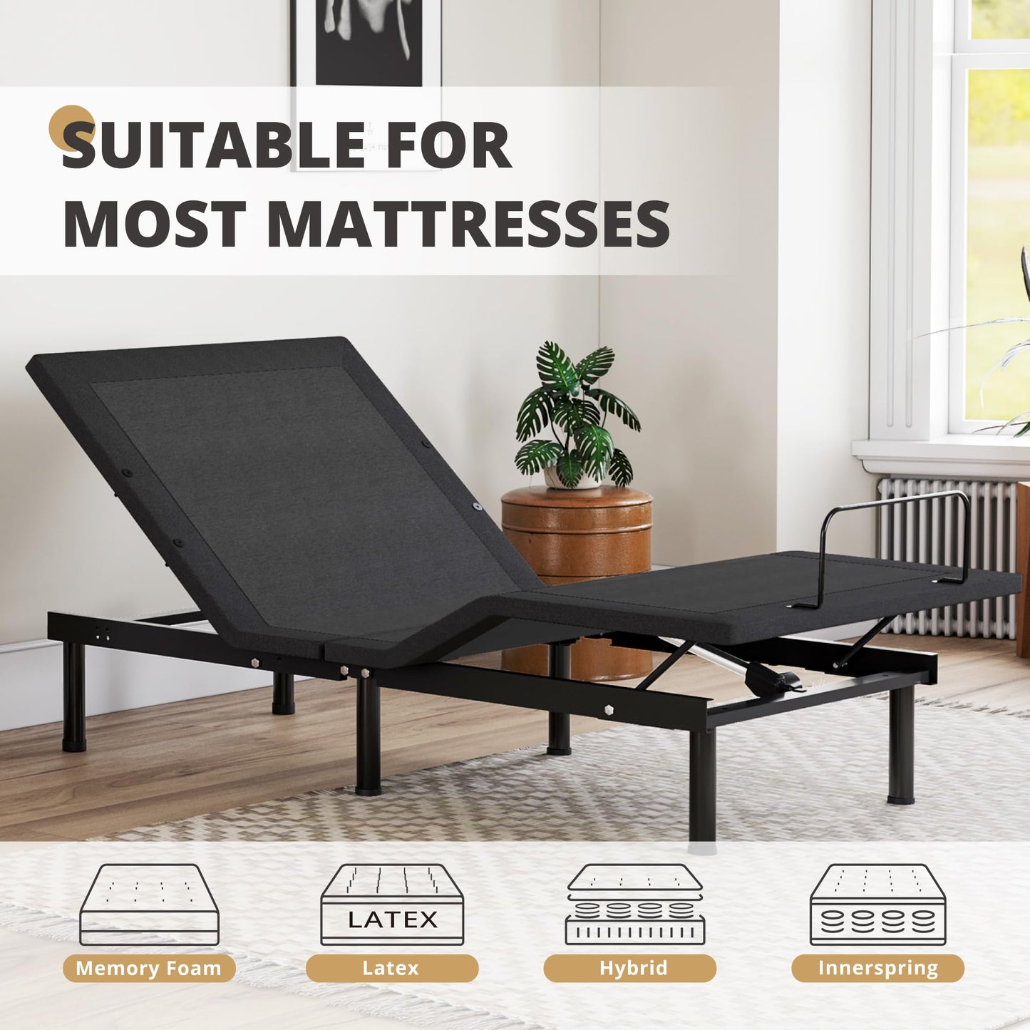 Split King Adjustable Bed with Mattress