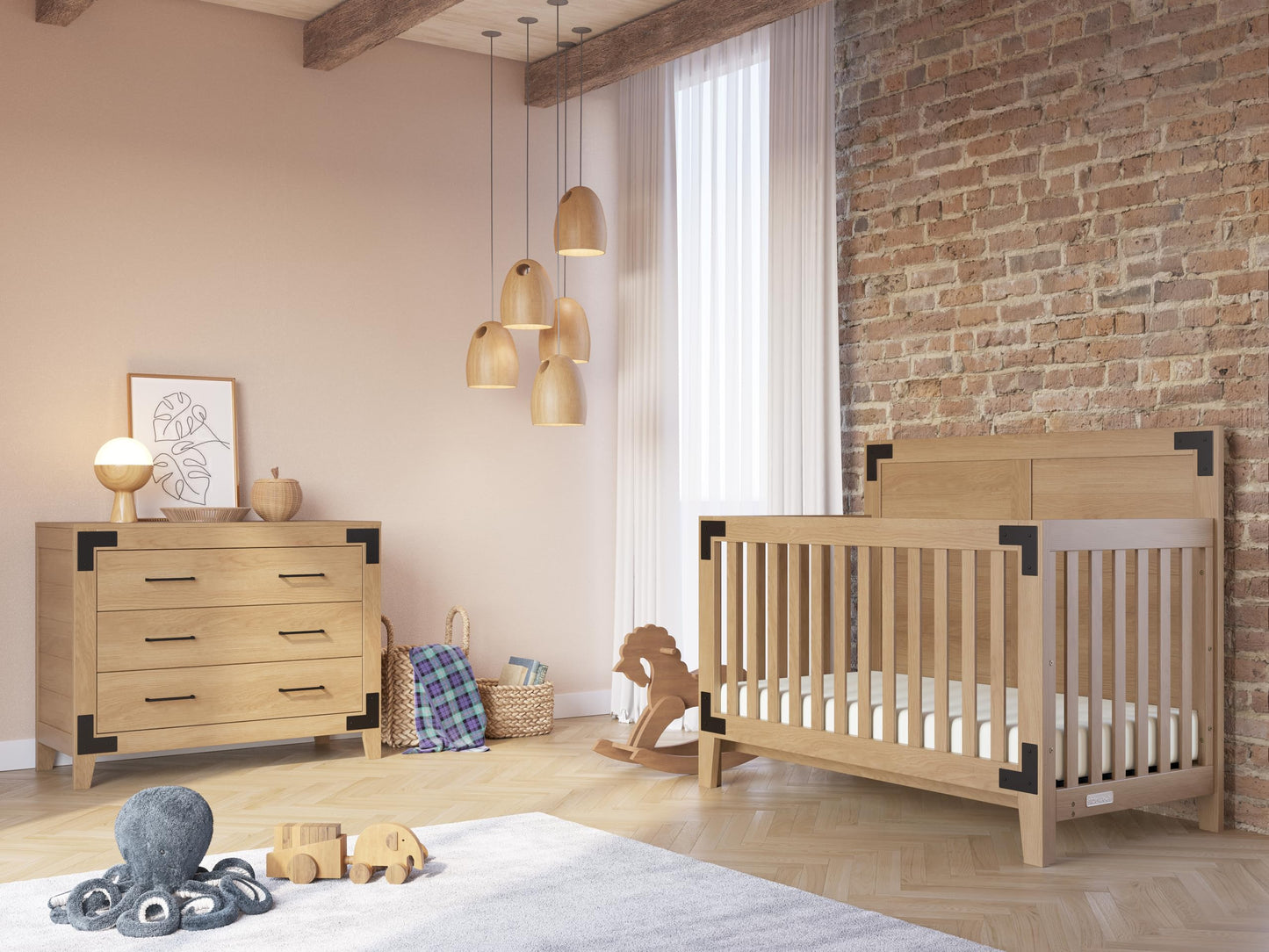 Child Craft Lucas 4-in-1 Convertible Crib – Nutmeg
