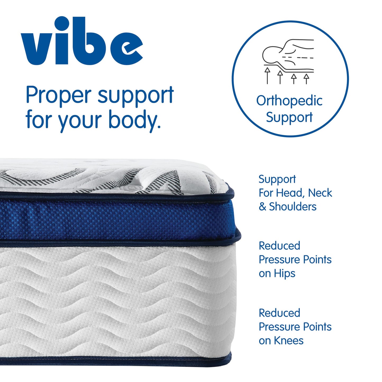 Vibe 12" Full Gel Memory Foam Mattress