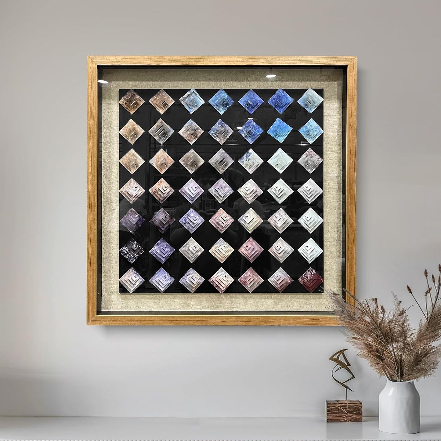 BrightA Polymer Strip Collage Painting 39.4"x59"