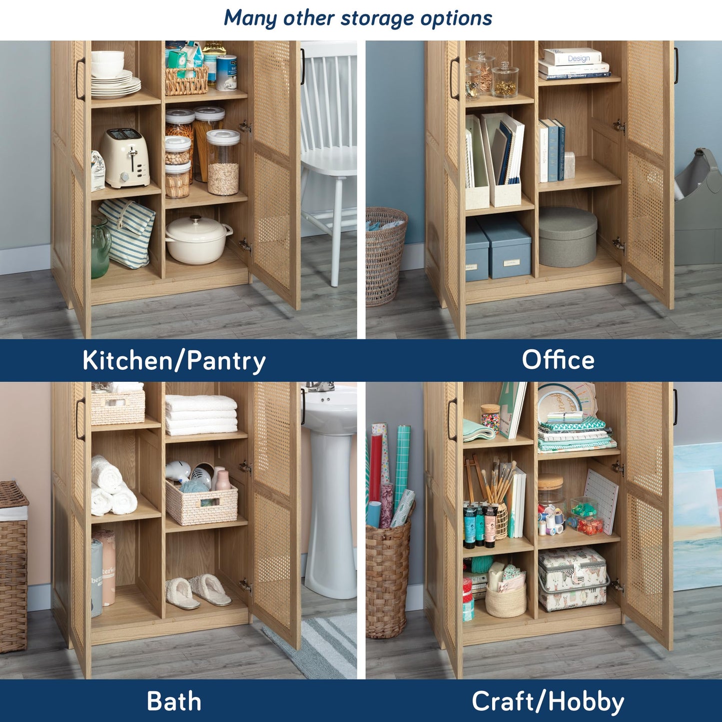 Sauder Select Storage Cabinet/ Pantry cabinets, White finish