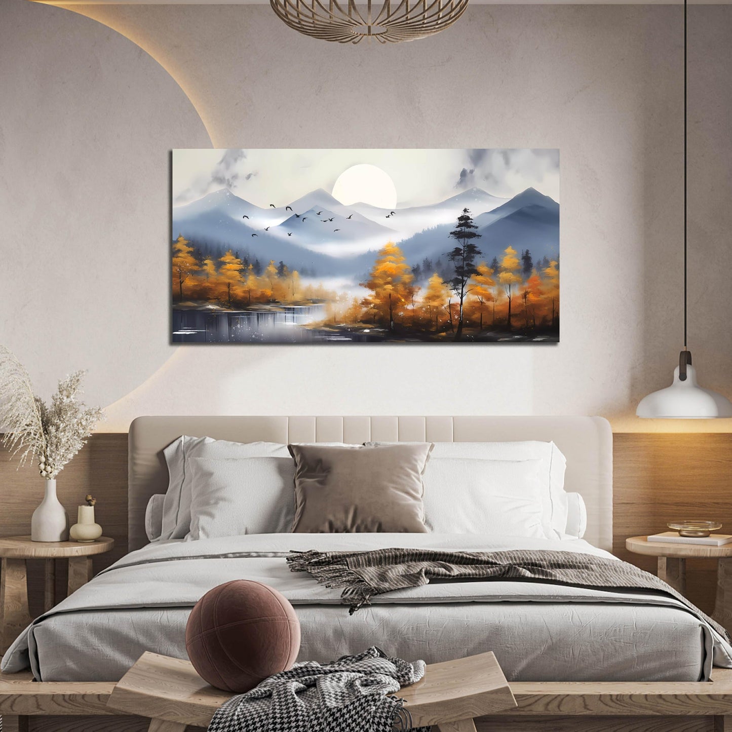 Ginkgo Tree Canvas Wall Art 48"x24"