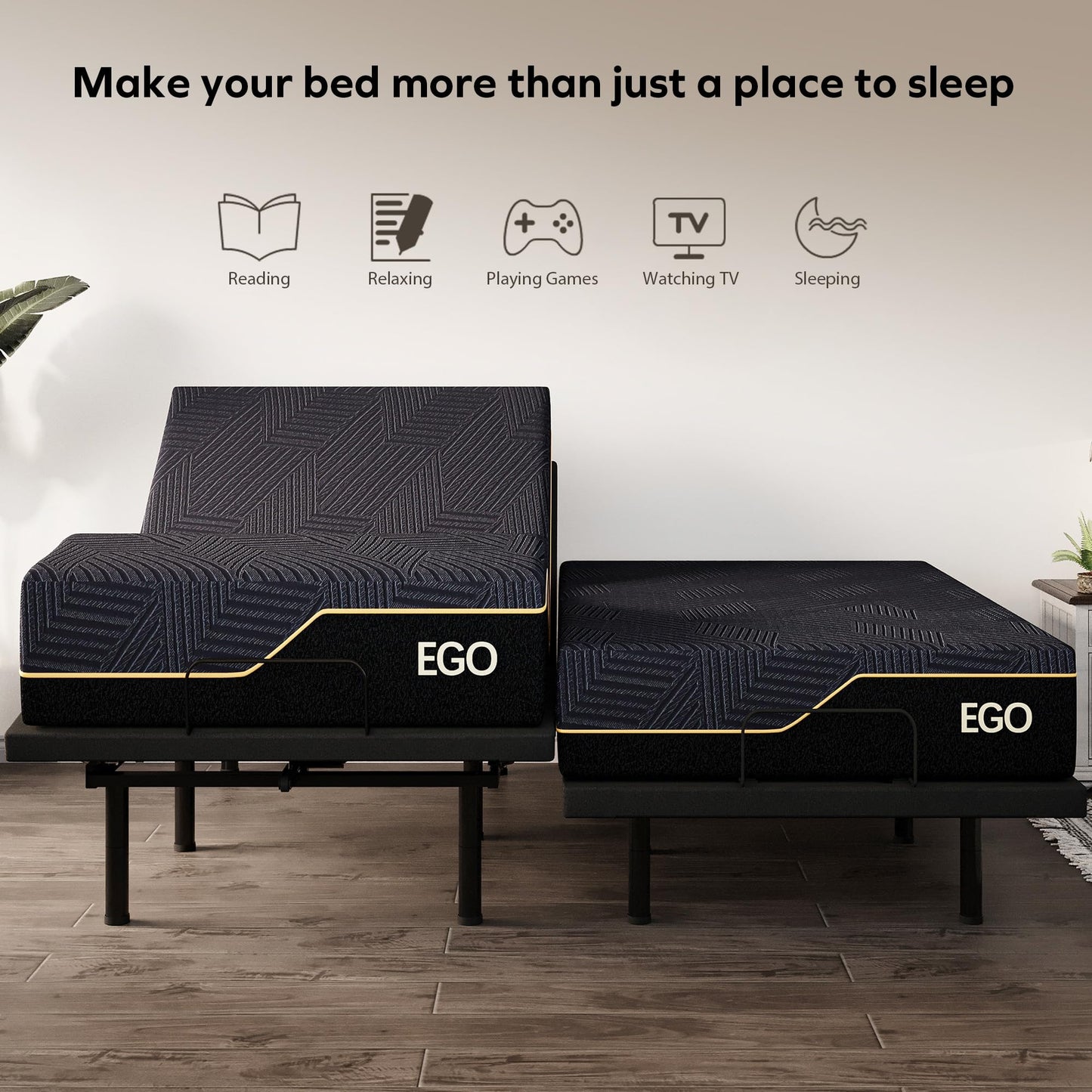 Split King Adjustable Bed with Mattress
