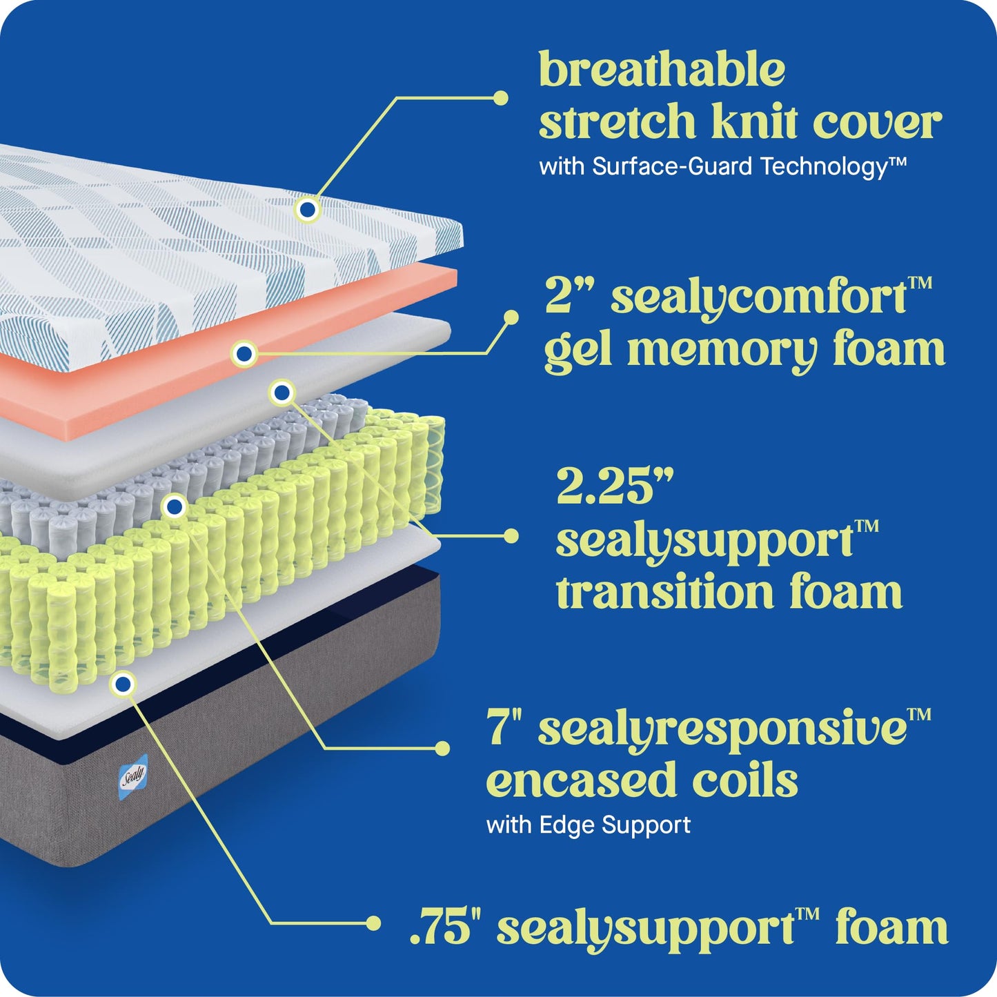 Sealy Dreamlife 12" Twin Hybrid Mattress
