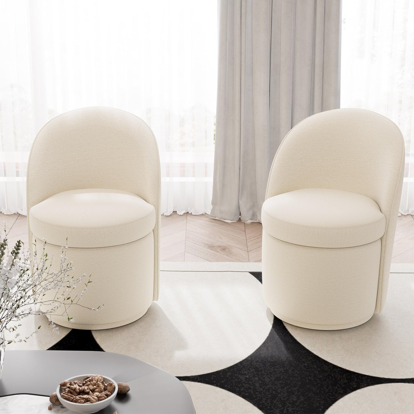 YOUTASTE Swivel Vanity Benches Set of 4